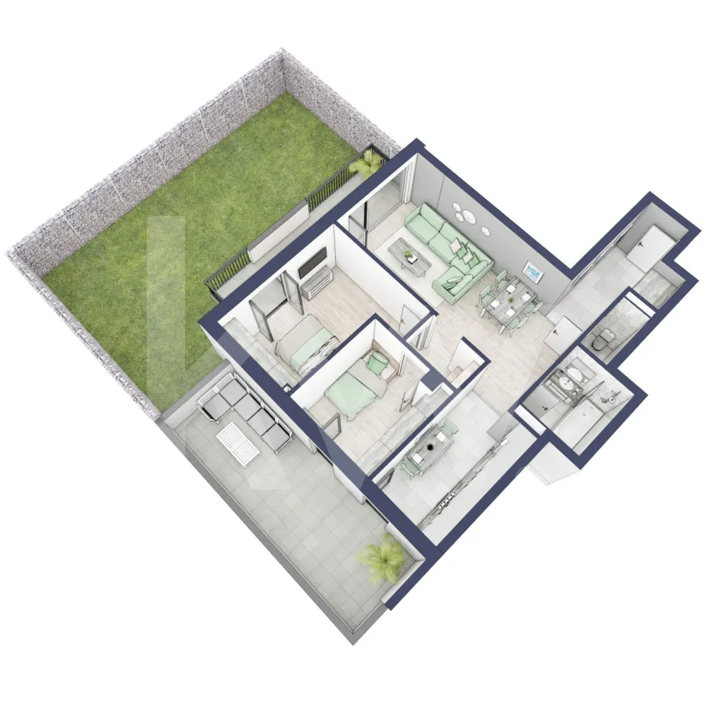 Apartament 3 camere, Parter, intabulare vara 2026 - Ești dornic/ă să faci o schimbare importantă în viața ta?

Fie că te gândești să iți schimbi domiciliul sau te afli la început de drum, îți propunem un imobil pentru un stil de viață modern, pe măsura așteptărilor tale.
Unde? Într-un ansamblu rezidențial demn de secolul XXI.

Compartimentare apartament:
Bucatarie - 8,9 m²
Living - 25,7 m²
Dormitor - 12,5 m²
Dormitor 2 - 8,8 m²
Baie - 4,7 m²
Baie 2 (WC) - 2,0 m²
Hol - 5,8 m²
Sas - 1,9 m²
Suprafata balcon - 11,8 m²
Terasa - 40,0 m²
Gradina - 107,0 m²

Apartamentul se predă la alb cu:
- prize și întrerupătoare 
- centrală termică Viessmann
- cronotermostat în fiecare cameră
- încălzire în pardoseală
- rulouri electrice la dormitoare.

Situată ​​în Zona Turnișor din Sibiu, viitoarea ta casă vine la pachet cu următoarele beneficii:
- spații verzi, zone de agrement, zone de fitness;
- loc pentru sport în aer liber, loc de joacă pentru copii; loc pentru grătar în apropierea pârâului;
- siguranță: bariere de intrare pentru a limita accesul doar la viitori proprietari în cadrul ansamblului;
- 2 căi de acces: una pe partea de Vest cu ajungere rapidă în zona Industială, Aeroport și autostradă și încă una pe Str. Ogorului către centrul orașului Sibiu;
- stand de biciclete;
- parcare subterană/supraterana
- posibilitate încărcare mașini electrice (în parcarea subterană);

Apartamentul despre care îți vorbesc are o suprafață utilă de 47,1 m², cu un balcon de 10,3 m² se predă la alb cu:
- prize și întrerupătoare 
- centrală termică Viessmann
- cronotermostat în fiecare cameră
- încălzire în pardoseală
- rulouri electrice la dormitoare.

 Modalitati de predare:
 Preț: € 186.945 cu 21% TVA inclus. (intabulare vara 2026)
Apartamentul se vinde în stadiul de “alb avansat”.


Randările sunt doar niște exemple și pot fi diferite față de realitate. Nu răspundem pentru diferențele apărute.

Locurile de parcare sunt contra-cost și pot fi în parcarea supraterană (€ 5.084/loc de parcare) sau la subsol (€ 10.168/loc de parcare).
Modalități de plată: cash și credit ipotecar cu avans minim de 15%.

Așadar îți pune la dispoziţie o Asociaţie de Proprietari bine gestionată care se ocupă şi de întreţinerea clădirilor şi a spaţiilor verzi, pentru un aspect curat, modern, adecvat.

Informatii certificat energetic conform proiect:
a) clasa energetica B;
b) consumul total specific de energie primara: 126.00 kWh/m2an;
c) indicele de emisii echivalent CO_2: 26 kgCO2/m2an;
d) consum total specific de energie din surse regenerabile: 0 kWh/m2an.

Ce spui, ne vedem să-ți prezint în detaliu acest ansamblu?
Dacă da, contactează-mă la numărul afișat!