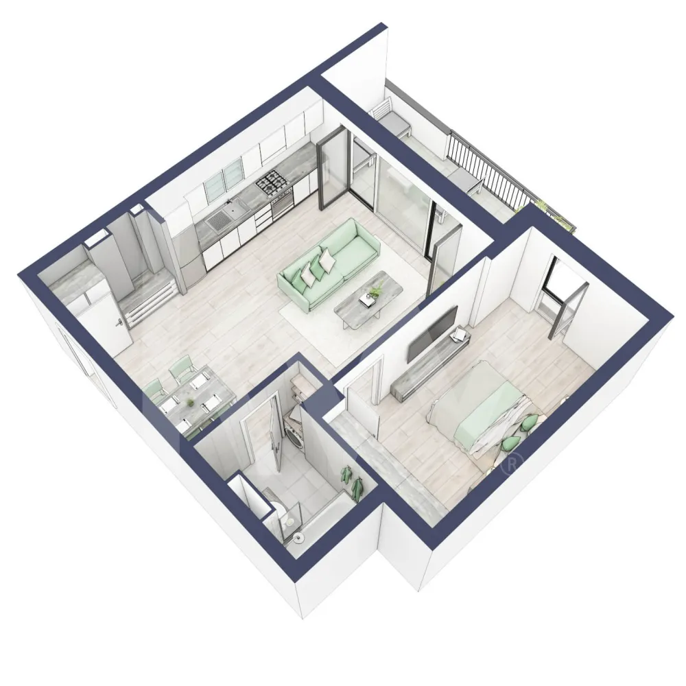 Apartament 2 camere, etaj 3 - Ești dornic/ă să faci o schimbare importantă în viața ta?

Fie că te gândești să iți schimbi domiciliul sau te afli la început de drum, îți propunem un imobil pentru un stil de viață modern, pe măsura așteptărilor tale.
Unde? Într-un ansamblu rezidențial demn de secolul XXI.

Apartamentul se predă la alb cu:
- prize și întrerupătoare 
- centrală termică Viessmann
- cronotermostat în fiecare cameră
- încălzire în pardoseală
- rulouri electrice la dormitoare.

Situată ​​în Zona Turnișor din Sibiu, viitoarea ta casă vine la pachet cu următoarele beneficii:
- spații verzi, zone de agrement, zone de fitness;
- loc pentru sport în aer liber, loc de joacă pentru copii; loc pentru grătar în apropierea pârâului;
- siguranță: bariere de intrare pentru a limita accesul doar la viitori proprietari în cadrul ansamblului;
- 2 căi de acces: una pe partea de Vest cu ajungere rapidă în zona Industială, Aeroport și autostradă și încă una pe Str. Ogorului către centrul orașului Sibiu;
- stand de biciclete;
- parcare subterană/supraterana
- posibilitate încărcare mașini electrice (în parcarea subterană);

Apartamentul despre care îți vorbesc are o suprafață utilă de 47,1 m², cu un balcon de 10,3 m² se predă la alb cu:
- prize și întrerupătoare 
- centrală termică Viessmann
- cronotermostat în fiecare cameră
- încălzire în pardoseală
- rulouri electrice la dormitoare.

 Modalitati de predare:
 Preț: € 125.840 cu 21% TVA inclus. (intabulare vara 2026)
Apartamentul se vinde în stadiul de “alb avansat”.


Randările sunt doar niște exemple și pot fi diferite față de realitate. Nu răspundem pentru diferențele apărute.

Locurile de parcare sunt contra-cost și pot fi în parcarea supraterană (€ 5.084/loc de parcare) sau la subsol (€ 10.168/loc de parcare).
Modalități de plată: cash și credit ipotecar cu avans minim de 15%.

Așadar îți pune la dispoziţie o Asociaţie de Proprietari bine gestionată care se ocupă şi de întreţinerea clădirilor şi a spaţiilor verzi, pentru un aspect curat, modern, adecvat.

Informatii certificat energetic conform proiect:
a) clasa energetica B;
b) consumul total specific de energie primara: 126.00 kWh/m2an;
c) indicele de emisii echivalent CO_2: 26 kgCO2/m2an;
d) consum total specific de energie din surse regenerabile: 0 kWh/m2an.

Ce spui, ne vedem să-ți prezint în detaliu acest ansamblu?
Dacă da, contactează-mă la numărul afișat!
