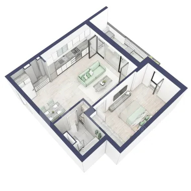 Apartament 2 camere, etaj 3