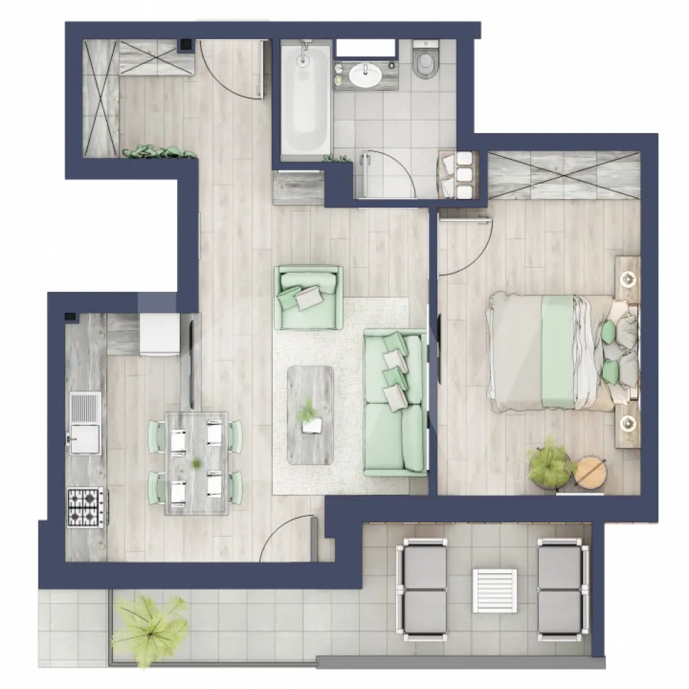Apartament 2 camere - Nou - Etaj 1 - Terasa 10 mp - Ansamblu Privat - Ești dornic/ă să faci o schimbare importantă în viața ta?

Fie că te gândești să iți schimbi domiciliul sau te afli la început de drum, îți propunem un imobil pentru un stil de viață modern, pe măsura așteptărilor tale.
Unde? Într-un ansamblu rezidențial demn de secolul XXI.

Situată ​​în Zona Turnișor din Sibiu, viitoarea ta casă vine la pachet cu următoarele beneficii:
- spații verzi, zone de agrement, zone de fitness;
- loc pentru sport în aer liber, loc de joacă pentru copii; loc pentru grătar în apropierea pârâului;
- siguranță: bariere de intrare pentru a limita accesul doar la viitori proprietari în cadrul ansamblului;
- 2 căi de acces: una pe partea de Vest cu ajungere rapidă în zona Industială, Aeroport și autostradă și încă una pe Str. Ogorului către centrul orașului Sibiu;
- stand de biciclete;
- parcare subterană;
- posibilitate încărcare mașini electrice (în parcarea subterană);

Apartamentul despre care îți vorbesc are o suprafață utilă de 47,4 mp, un balcon de 10,3 mp, se predă la alb cu:
 - prize și întrerupătoare 
 - centrală termică Viessmann
 - cronotermostat în fiecare cameră
 - încălzire în pardoseală
 - rulouri electrice la dormitoare.

 Preț: € 122.089 cu 21% TVA inclus.
Modalitati de predare: 
Apartamentul se vinde în stadiul de “la alb”.
Randările sunt doar niște exemple și pot fi diferite față de realitate. Nu răspundem pentru diferențele apărute.

Locurile de parcare sunt contra-cost și pot fi în parcarea supraterană (€ 5.000/loc de parcare) sau la subsol (€ 10.000/loc de parcare).

Loc de parcare: contra cost inclus in pret

Așadar îți pune la dispoziţie o Asociaţie de Proprietari bine gestionată care se ocupă şi de întreţinerea clădirilor şi a spaţiilor verzi, pentru un aspect curat, modern, adecvat.

Informatii certificat energetic conform proiect:
a) clasa energetica B;
b) consumul total specific de energie primara: 126 kWh/m2an;
c) indicele de emisii echivalent CO_2: 26 kgCO2/m2an;
d) consum total specific de energie din surse regenerabile: 0 kWh/m2an.

Ce spui, ne vedem să-ți prezint în detaliu acest ansamblu?
Dacă da, contactează-mă la numărul afișat!