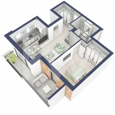 Apartament 2 camere - Nou - Etaj 1 - Terasa 10 mp - Ansamblu Privat