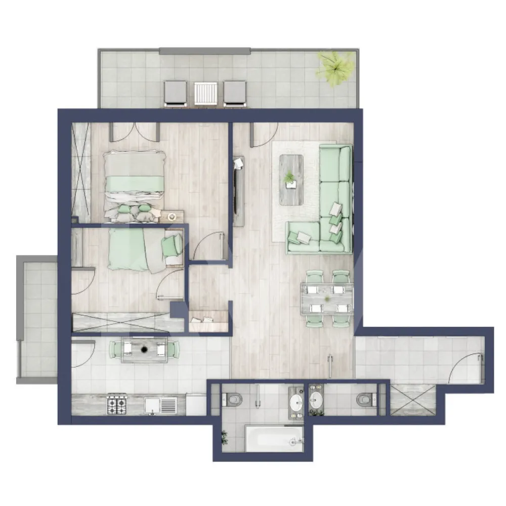 Apartament 3 camere - 2 bai - Terasa 11 mp + Balcon - Ești dornic/ă să faci o schimbare importantă în viața ta?

Fie că te gândești să iți schimbi domiciliul sau te afli la început de drum, îți propunem un imobil pentru un stil de viață modern, pe măsura așteptărilor tale.
Unde? Într-un ansamblu rezidențial demn de secolul XXI.

Situată ​​în Zona Turnișor din Sibiu, viitoarea ta casă vine la pachet cu următoarele beneficii:
- spații verzi, zone de agrement, zone de fitness;
- loc pentru sport în aer liber, loc de joacă pentru copii; loc pentru grătar în apropierea pârâului;
- siguranță: bariere de intrare pentru a limita accesul doar la viitori proprietari în cadrul ansamblului;
- 2 căi de acces: una pe partea de Vest cu ajungere rapidă în zona Industială, Aeroport și autostradă și încă una pe Str. Ogorului către centrul orașului Sibiu;
- stand de biciclete;
- parcare subterană/supraterana
- posibilitate încărcare mașini electrice (în parcarea subterană);

Apartamentul despre care îți vorbesc are o suprafață utilă de 70,3 mp, o terasă de  11,7 mp + un balcon de 3,4 mp, se predă la alb cu:
 - prize și întrerupătoare 
 - centrală termică Viessmann
 - cronotermostat în fiecare cameră
 - încălzire în pardoseală
 - rulouri electrice la dormitoare.

 Modalitati de predare:

Preț: € 153.391 cu 19% TVA inclus.
Apartamentul se vinde în stadiul de “alb avansat”.

Randările sunt doar niște exemple și pot fi diferite față de realitate. Nu răspundem pentru diferențele apărute.

Locurile de parcare sunt contra-cost și pot fi în parcarea supraterană (€ 5.000/loc de parcare) sau la subsol (€ 10.000/loc de parcare).
Modalități de plată: cash și credit ipotecar cu avans minim de 15%.

Așadar îți pune la dispoziţie o Asociaţie de Proprietari bine gestionată care se ocupă şi de întreţinerea clădirilor şi a spaţiilor verzi, pentru un aspect curat, modern, adecvat.

Informatii certificat energetic conform proiect:
a) clasa energetica B;
b) consumul total specific de energie primara: 126 kWh/m2an;
c) indicele de emisii echivalent CO_2: 26 kgCO2/m2an;
d) consum total specific de energie din surse regenerabile: 0 kWh/m2an.

Ce spui, ne vedem să-ți prezint în detaliu acest ansamblu?
Dacă da, contactează-mă la numărul afișat!