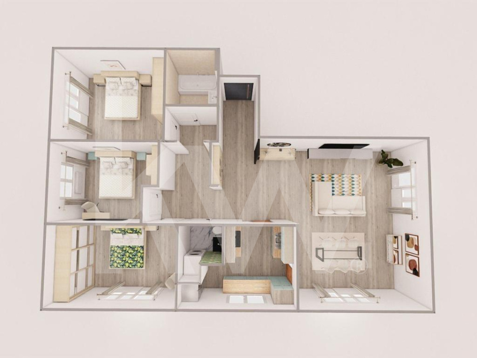 Apartament cu 4 camere - 116 mp utili - Rahovei