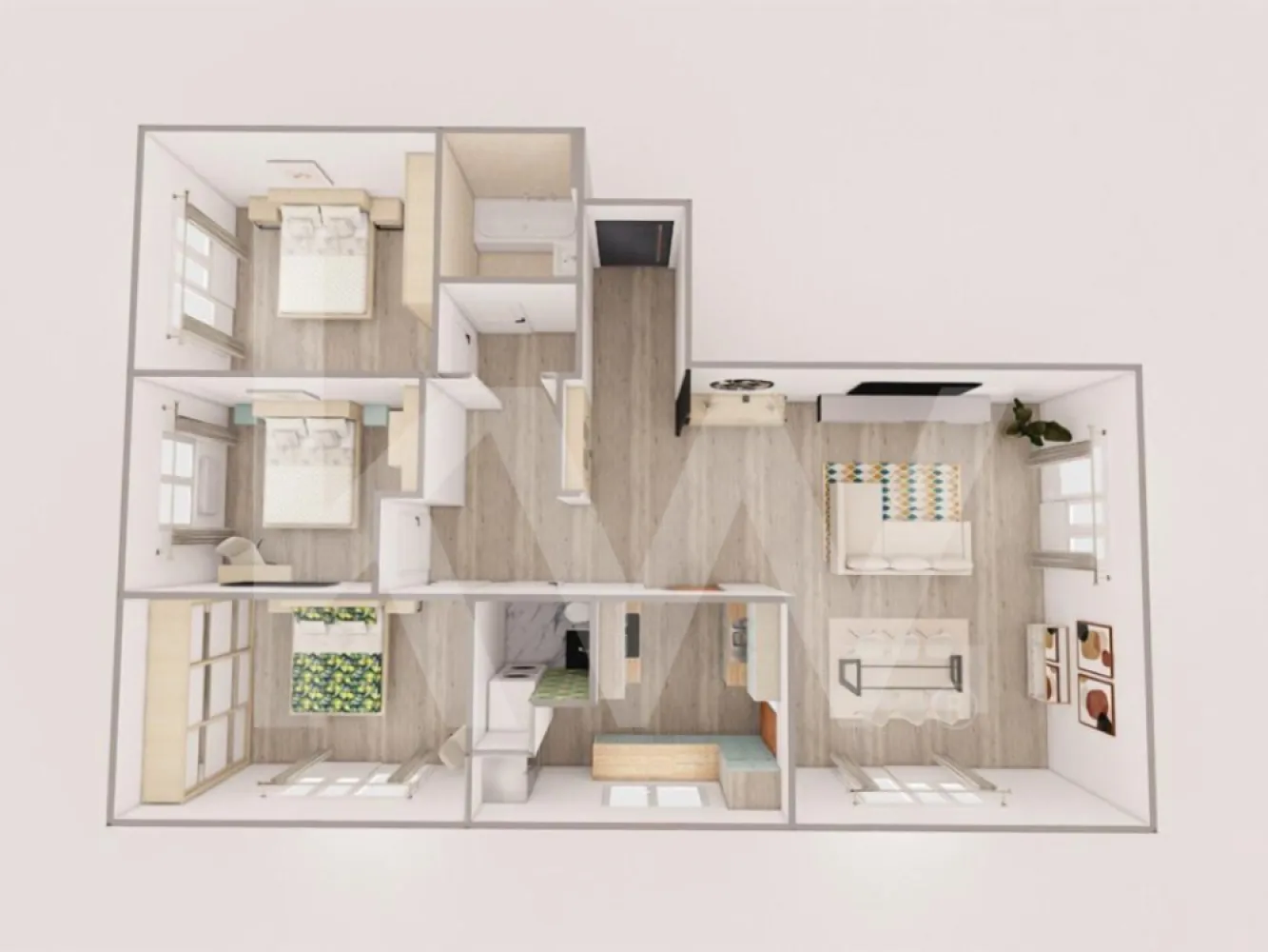 Apartament cu 3 camere - 94 mp utili - Rahovei - Ti-ai imaginat vreodata cum ar fi sa ai totul la doi pasi - magazine, scoli, parcuri, mall - chiar in inima uneia dintre cele mai cautate zone din Sibiu?

Dacă răspunsul tău e "DA!", îți propunem un apartament cu 3 camere situat într-un ansamblu rezidențial nou, in zona Rahovei.

Imobilul are o suprafață utilă de 94 mp + balcon și este compartimentat astfel:
- living open-space cu ieșire pe balcon
- 2 dormitoare
- 2 bai
- balcon 
- loc de parcare subteran sau suprateran (contra cost).

Predarea este:

LA ALB: la pretul 157.000 euro
- Tamplarie PVC cu geam termopan – 3 foi sticla
- Usa metalica antiefractie intrare apartament
- Instalatii termice, electrice si sanitare
- Prize+intrerupatoare
- Zugravit: lavabila alba
- Centrala pe bloc
- Incalzire pe calorifere
- Casa scarii la cheie
- Interfon

LA CHEIE: la pretul de mai sus se adauga 250 euro/mp
- Tamplarie PVC cu geam termopan – 3 foi sticla
- Usa metalica antiefractie intrare apartament
- Instalatii termice, electrice si sanitare
- Zugravit: 2 maini lavabila alba
- Prize+ intrerupatoare functionale
- Centrala pe bloc
- Incalzire pe calorifere
- Usi interioare/usi interior
- Gresie, faianta, parchet (cu accesorii) 
- Corpuri de iluminat (1 corp/incapere) 
- Vas wc 
- Lavoar+oglinda 
- Baterie lavoar 
- Cada+accesorii 
- Baterie cada 
- Casa scarii la cheie
- Interfon.

Înainte de toate, punem accentul pe calitate și dorim să oferim clienților o locuință sigură, de aceea folosim doar materiale de construcții de bună calitate și suntem atenți la toate detaliile și etapele de execuție ale construcțiilor.

Decizia cumpărării unui apartament nou, este o investiție pe termen lung, iar într-o zona că aceasta, cu siguranță va genera cerere pentru închiriere.

Preturile sunt afisate in descriere.

Clasa energetica A.

Modalitati de plata acceptate: Cash si prin credit ipotecar cu minim 15% avans.

Pentru mai multe detalii va stam la dispozitie la numarul de telefon afisat!