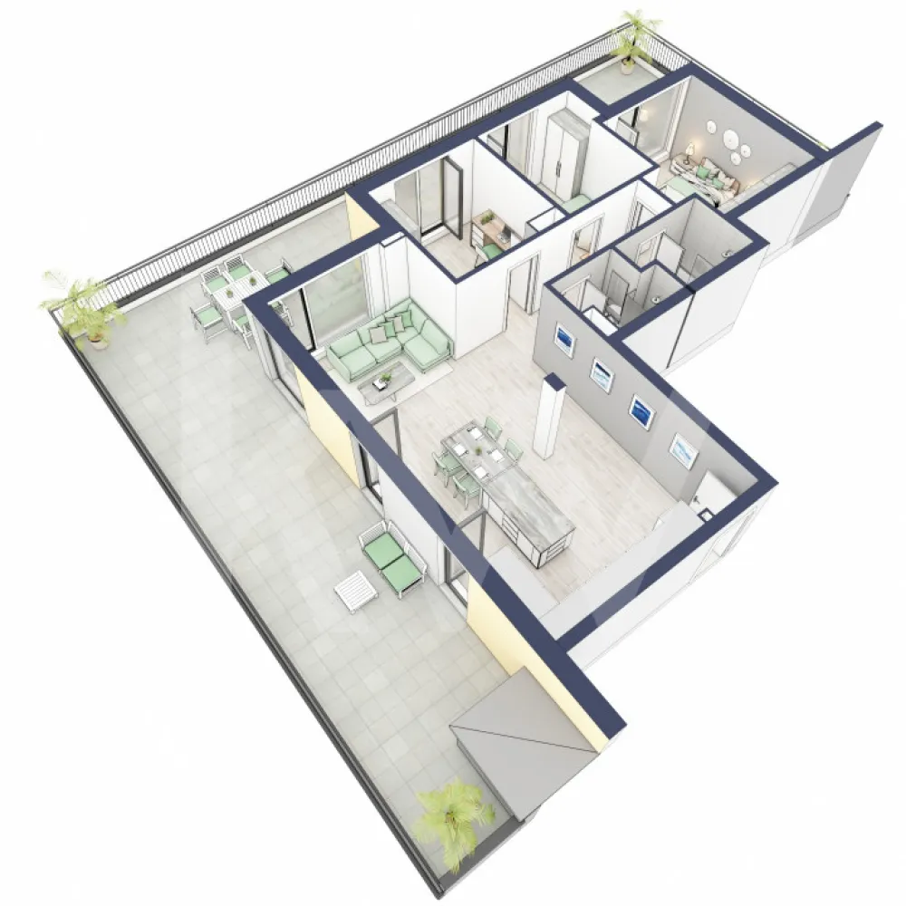 Penthouse 4 camere - priveliste fabuloasa - Ansamblu Premium - Sibiu - Ai trecut la nivelul următor și ești dornic/ă să faci o schimbare importantă în viața ta?

Un penthouse situat într-un ansamblu rezidențial demn de secolul XXI ar fi o variantă excelentă!

Situată ​​în Zona Turnișor din Sibiu, viitoarea ta casă vine la pachet cu următoarele beneficii:
- loc pentru sport în aer liber, loc de joacă pentru copii; loc pentru grătar în apropierea pârâului;
- siguranță: bariere de intrare pentru a limita accesul doar la viitorii proprietari în cadrul ansamblului;
- 2 căi de acces: una pe partea de Vest cu ajungere rapidă în zona Industială, Aeroport și autostradă și încă una pe Str. Ogorului către centrul orașului Sibiu;
- stand de biciclete;
- parcare subterană;
- lift
- posibilitate încărcare mașini electrice (în parcarea subterană);

Apartamentul despre care îți vorbesc are o suprafață utilă de 85,4 mp, cu o terasă de 108 mp, se predă la alb cu:
- prize și întrerupătoare
- centrală termică Viessmann
- cronotermostat în fiecare cameră
- rulouri electrice la dormitoare
- incălzire în pardoseală
Apartamentul se vinde în stadiul de “alb avansat”.
Randările sunt doar niște exemple și pot fi diferite față de realitate. Nu răspundem pentru diferențele apărute.
Locurile de parcare sunt contra-cost și pot fi în parcarea supraterană (€ 5.000/loc de parcare) sau la subsol (€ 10.000/loc de parcare).


Compartimentare apartament:
Bucătărie + Living - 35,6 m²
Dormitor - 13,1 m²
Dormitor 2 - 10,3 m²
Baie - 4,0 m²
Baie 2 (WC) - 3,5 m²
Hol - 5,5 + 4,3 m²
Suprafață terasă - 108 m²

Preț: 279650 € (include tva 19% )
Modalități de plată: cash și credit ipotecar cu avans minim de 15%.

De asemenea ai la dispoziţie o Asociaţie de Proprietari bine gestionată care se ocupă de întreţinerea clădirilor şi a spaţiilor verzi, pentru un aspect curat, modern, adecvat.

Informații certificat energetic conform proiect:
a) clasă energetică B;
b) consumul total specific de energie primară: 126 kWh/m2an;
c) indicele de emisii echivalent CO_2: 26 kgCO2/m2an;
d) consum total specific de energie din surse regenerabile: 0 kWh/m2an.

Ce spui, ne vedem să-ți prezint în detaliu acest ansamblu?
Dacă da, contactează-mă la numărul afișat!