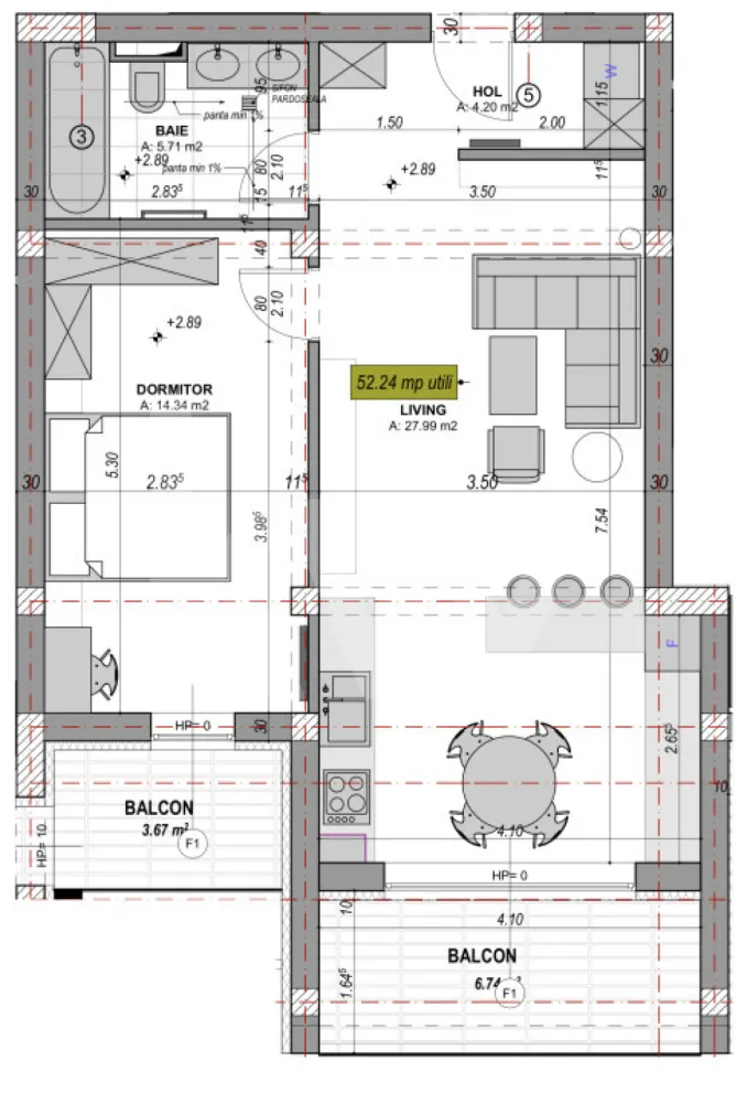 Apartament - Zona Industrială Vest - Încălzire în pardoseală - Îți dorești să locuiești într-un apartament care face parte dintr-un ansamblu rezidențial exclusivist? 
Dacă răspunsul este da, îți prezentăm un apartament de 2 camere, decomandat, cu suprafața utilă de 52,24 mp și o terasă de 10,41 mp , situat într-o zonă foarte liniștită, Zona Industrială Vest din Sibiu. Ansamblul din care face parte apartamentul beneficiază de spații verzi și o priveliște superbă către munți. 
Apartamentul se predă la stadiul de cheie și 1 loc de parcare inclus în prețul apartamentului. 
Modalități de plată acceptate: cash, credit ipotecar, rate la dezvoltator, în așa fel încât să fie adaptate nevoilor clientului.
Vă așteptăm la vizionare!
