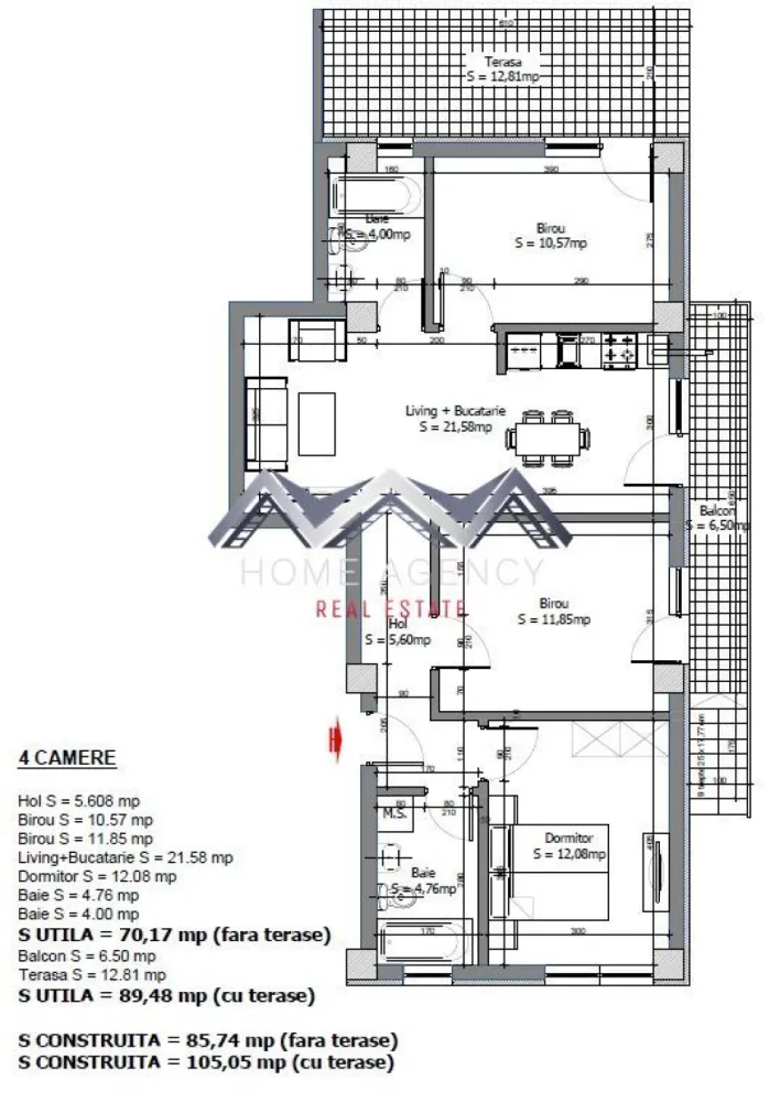 Apartament 4 camere Otopeni Central, nou, 2 locuri de parcare subterane