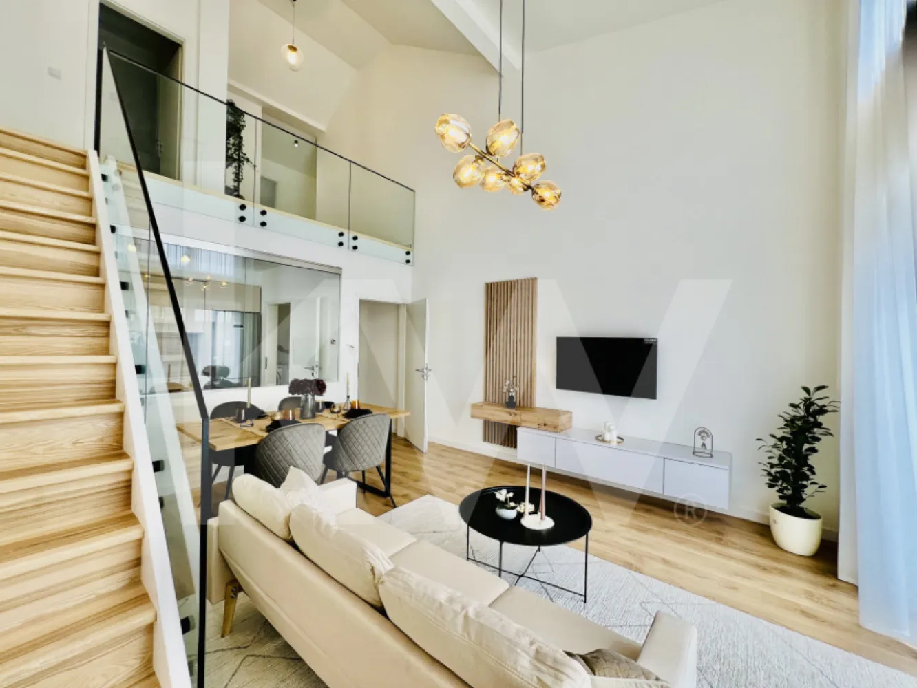 Penthouse 4 camere - mobilat si utilat, intabulat