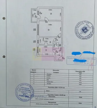 Apartament cu 2 camere, et 1 in Campina