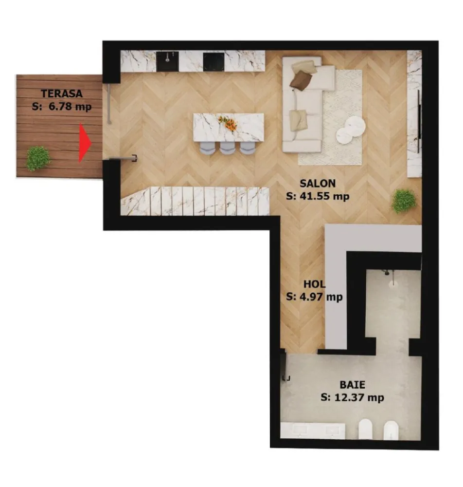 Apartament nou, 2 camere, 261 500 Euro. Comision 0. - De vânzare, comision 0: apartament ultracentral, Oradea, 2 camere dispuse pe doua nivele.
Apartament 4, parter: 261 500 Euro + TVA, Sc. - 129.78 m2 / Su. - 108.00 m2
Apartamentul este situat în ansamblu rezidențial nou, aflat în construcție, termen de finalizare aprilie 2026.

Nivel 1, zona de zi: living, bucatarie, baie, hol, terasa. 
Nivel superior, zona de noapte: dormitor cu baie proprie si dressing.

Imaginati-va ca pasiti intr-o poveste cu doua camere dispuse pe doua nivele, unde fiecare detaliu transmite eleganta si confort. La parter, un living spatios cu bucatarie open space si zona de dining creeaza cadrul ideal pentru momente de socializare si relaxare. In colt, o scara moderna si rafinata ne conduce spre etajul superior, unde dormitorul se dezvaluie ca o adevarata oaza de liniste si intimitate. Spatiul este completat de un dressing generos tip walk-in si o baie sofisticata, delimitata prin usi de sticla glisante, ce adauga luminozitate si fluiditate intregului design contemporan.

Caracteristici:
* izolare exterioară cu vată bazaltică de 20 cm, confort termic superior.
* pereți exteriori și despărțitori din cărămidă cu goluri verticale, 30 cm, izolare fonică și termică superioară.
* tencuire integrală înainte de izolare, eliminarea pierderilor de căldură.
* pompe de căldură pentru încălzire și răcire, sistem de încălzire și răcire în pardoseală, economie de spațiu și eficiență maximă.
* sistem de decalcifiere, dedurizare și filtrare a apei prin osmoză inversă și remineralizare, scăderea cheltuielilor, apă mai sănătoasă, prelungirea duratei de viață a electrocasnicelor și a instalațiilor sanitare.
* ventilație descentralizată în fiecare încăpere, climatizare suplimentară Daikin cu WiFi.
* clădire certificată „verde” GREEN HOMES.
* supraveghere video 24/7.
* rolete electrice din aluminiu.
* clădire dotată cu spațiu verde, loc de joacă pentru copii și sală privată de sport.
* există posibilitatea de a achiziționa loc de parcare și boxă pentru depozitare (costuri separate).

Boxa de depozitare: 4 000 E + TVA
Loc de parcare acoperit: 18 000 Euro + TVA
Loc de parcare exterior: 15 000 Euro + TVA

Sala de fitness situată la etajul 1, destinată exclusiv locatarilor, oferă privilegiul de a te antrena cu aparate moderne, într-un ambient elegant, fără a părăsi clădirea în care locuiești. Într-o zonă ultracentrală, unde timpul este prețios, sala de fitness adaugă valoare fiecărei zile, transformând mișcarea într-o plăcere constantă și accesibilă, într-un cadru privat, sigur, creat special pentru o comunitate selectă de rezidenți.

Contact: Flavius Bunoiu - 0751 254 234
