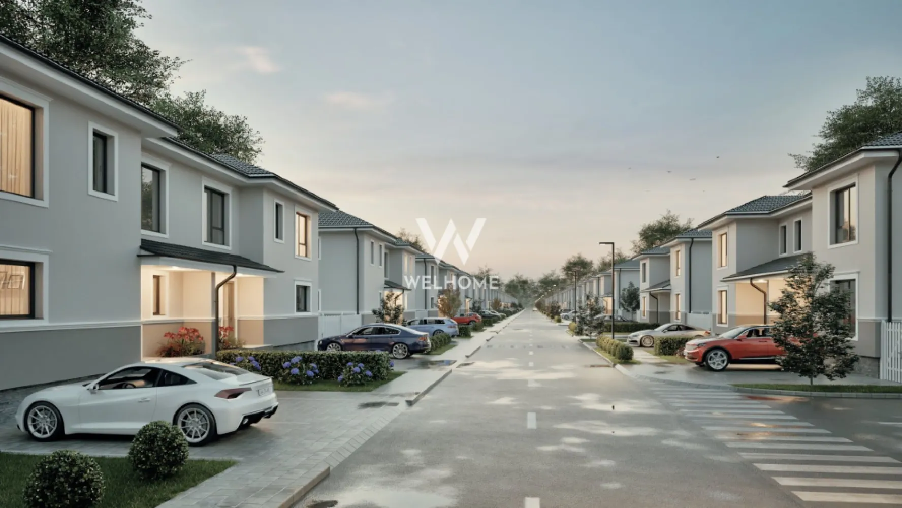 Casa tip duplex - 300 mp teren - Sura Mica - Situat într-un ansamblul rezidențial nou cu 100 de case, tip duplex si individuale, la doar câteva minute de Sibiu, acest duplex poate deveni acasă pentru tine. - Suprafata utila: 115 mp - Suprafata teren: 300 mp, curte libera: 210 mp - La parter: living, bucatarie, baie, camara, iesire pe terasa de 12 mp - La etaj: 3 dormitoare, unul cu baie proprie, baie, casa scarii. - Pod de 65 mp - Predare LA ALB la INTERIOR: Pereți tencuiți, gletuiți, plus strat de amorsă, pardoseli cu șapă mecanizată, instalații electrice, tablou electric curenți tari și curenți slabi, instalație sanitară completă, fără obiecte sanitare, centrală termică Ariston de 24 kW, încălzire în pardoseală Uponor, infrastructură cablată pentru termostate, ușă la intrare. - Casa se preda LA CHEIE la EXTERIOR: Fațade cu tencuială decorativă, tâmplărie din PVC cu 3 foi de sticlă și profil de 5 camere, glafuri la geamuri, pe exterior, contoare de utilități montate la limita de proprietate (apometru, electric, gaz), gard alb în stil american, cu poartă de acces pietonală, 2 locuri de parcare pavate cu dale din beton - în fața casei, alei și trotuare amenajate în jurul fiecărei locuințe. Caracteristici constructie: Cadre din beton armat, zidărie portantă din cărămidă de 25 cm și compartimentări din cărămidă de 11,5 / 25 cm, duplexurile au perete dublu din cărămidă de 25 cm, cu strat termoizolant între unități, termoizolație cu polistiren de 15 cm, planșeu din beton inclusiv între etajul 1 și pod, acoperiș tip șarpantă din lemn, cu învelitoare din țiglă ceramică gri, terasă acoperită cu țiglă ceramică gri. Programeaza o vizionare! Pret: 163.000 euro + Tva * Se accepta plata cu credit ipotecar cu avans minim 25%. * Se accepta si plata cu criptomonede. }}