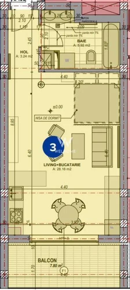 Calitate Superioara! Garsoniera decomandata. Sibiu