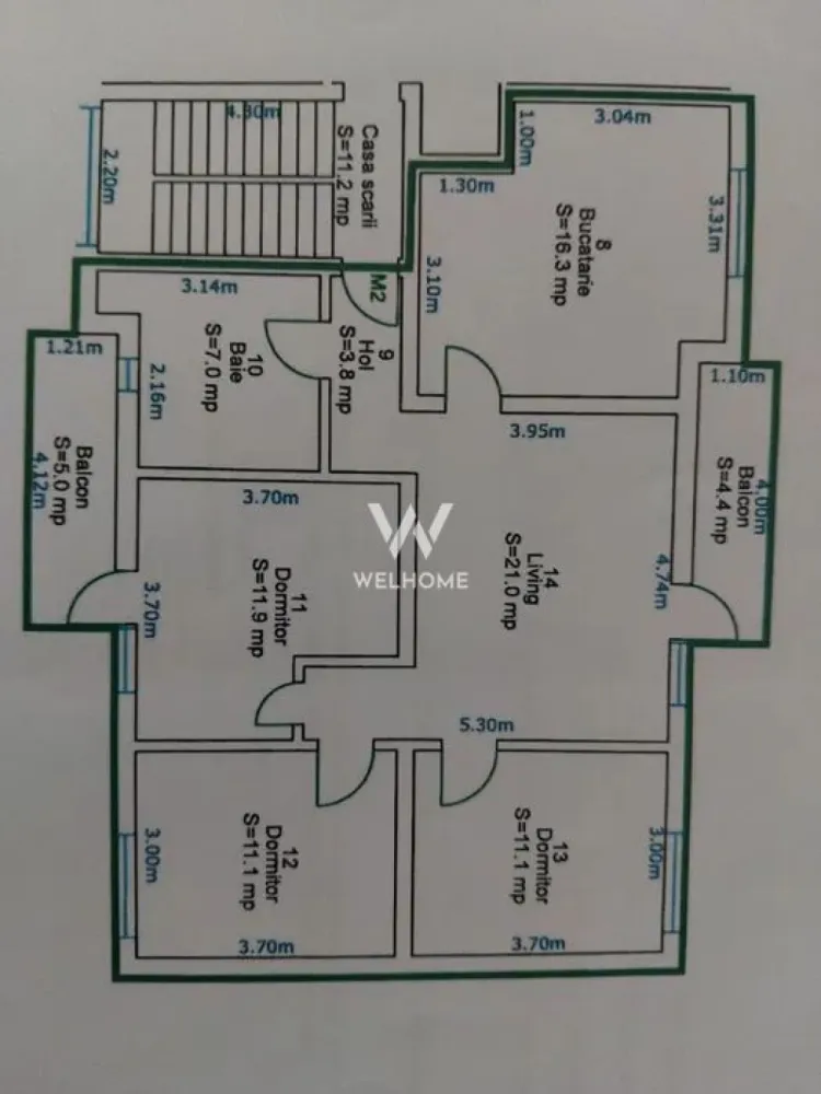 Apartament 4 camere, 82 mp, mobilat, zona Mihai Viteazul