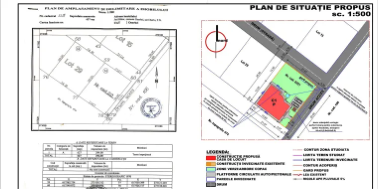 Teren intravilan, fundatie proiect casa, gard si utilitati-Zona Cheriu