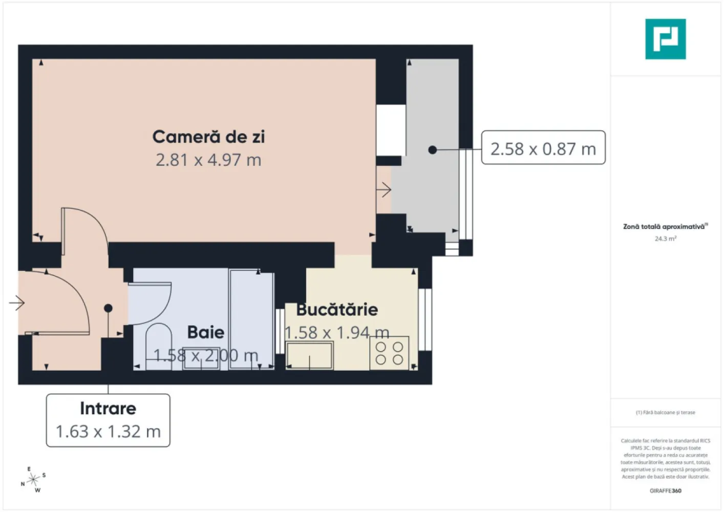Garsonieră frumoasă în Micalaca