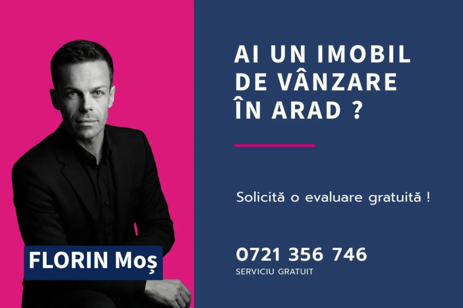 Teren industrial 9000 mp în Parcul Industrial UTA2 Arad - De vânzare teren industrial 9.000 mp cu PUZ și PUD aprobat în Parcul Industrial UTA2 Arad. 
La solicitarea clientului, putem să oferim și alte suprafețe de teren în incinta acestui parc industrial.

Terenul are acces autorizat direct din Drumul European E68 (Str. Ovidiu), la numai 5 km de intrarea pe Autostrada A1, ieșirea spre Nădlac.

Suprafață teren: 9.000 mp.
Utiliăți incluse în preț: apă, gaz, curent electric și canalizare.

Indicatori urbanistici:
Destinația terenului: construcții industriale, depozitare şi servicii.
Înălțimea maximă permisă a clădirilor: 18 m.
Procentul total de ocupare a terenului cu construcții (POT): 60%.
Procentul minim total de spații verzi: 20%.
Coeficientul de utilizare a terenului (CUT): 1.5.

Persoanle juridice si fizece care achiziționează teren în Parcul Industrial UTA2 au dreptul de a beneficia de scutiri la plata impozitului pentru teren și clădiri, în baza Ordinului nr. 2980/2013.

Contact și detalii la: 
0721356746 - Florin Moș