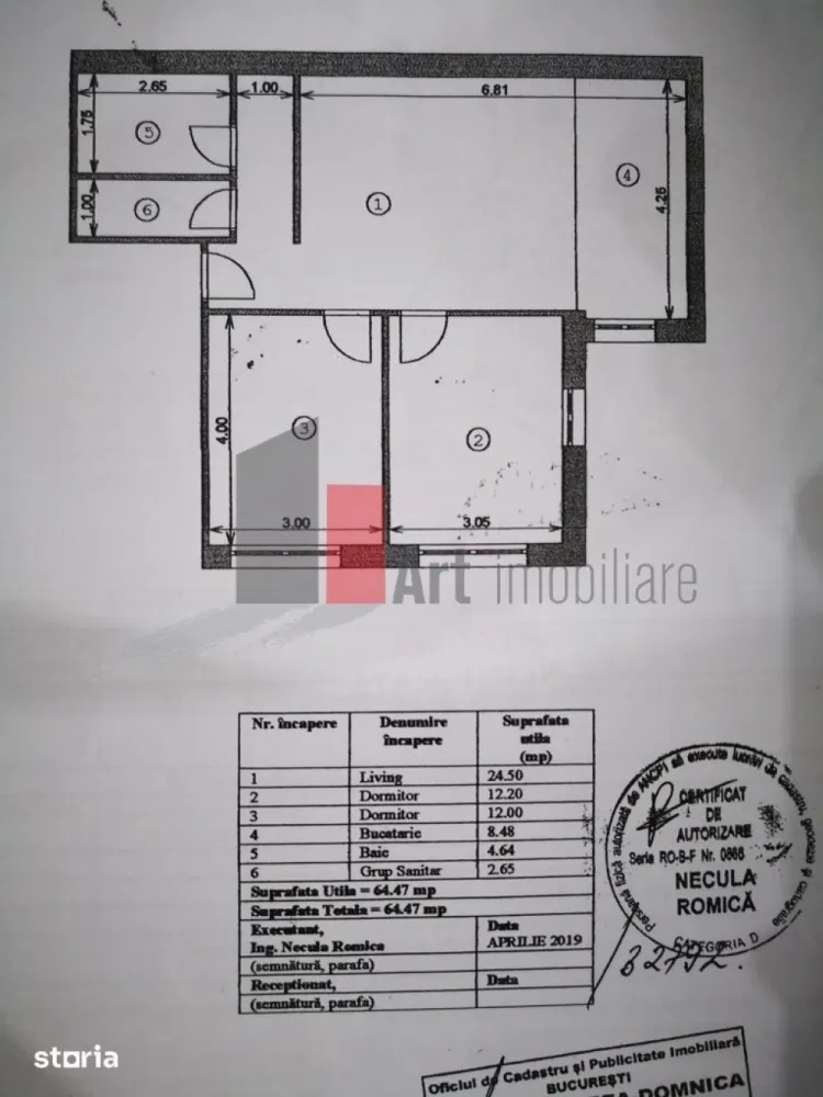 Vanzare apartament 3 camere | Bloc (8 ap) | Loc de parcare | Gorjului