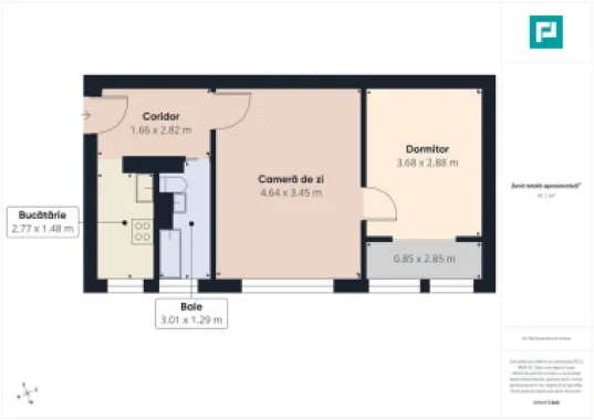 Apartament 2 camere luminos- Aleea Poiana Ruscai