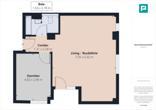 Apartament spațios cu 2 camere în Torontalului
