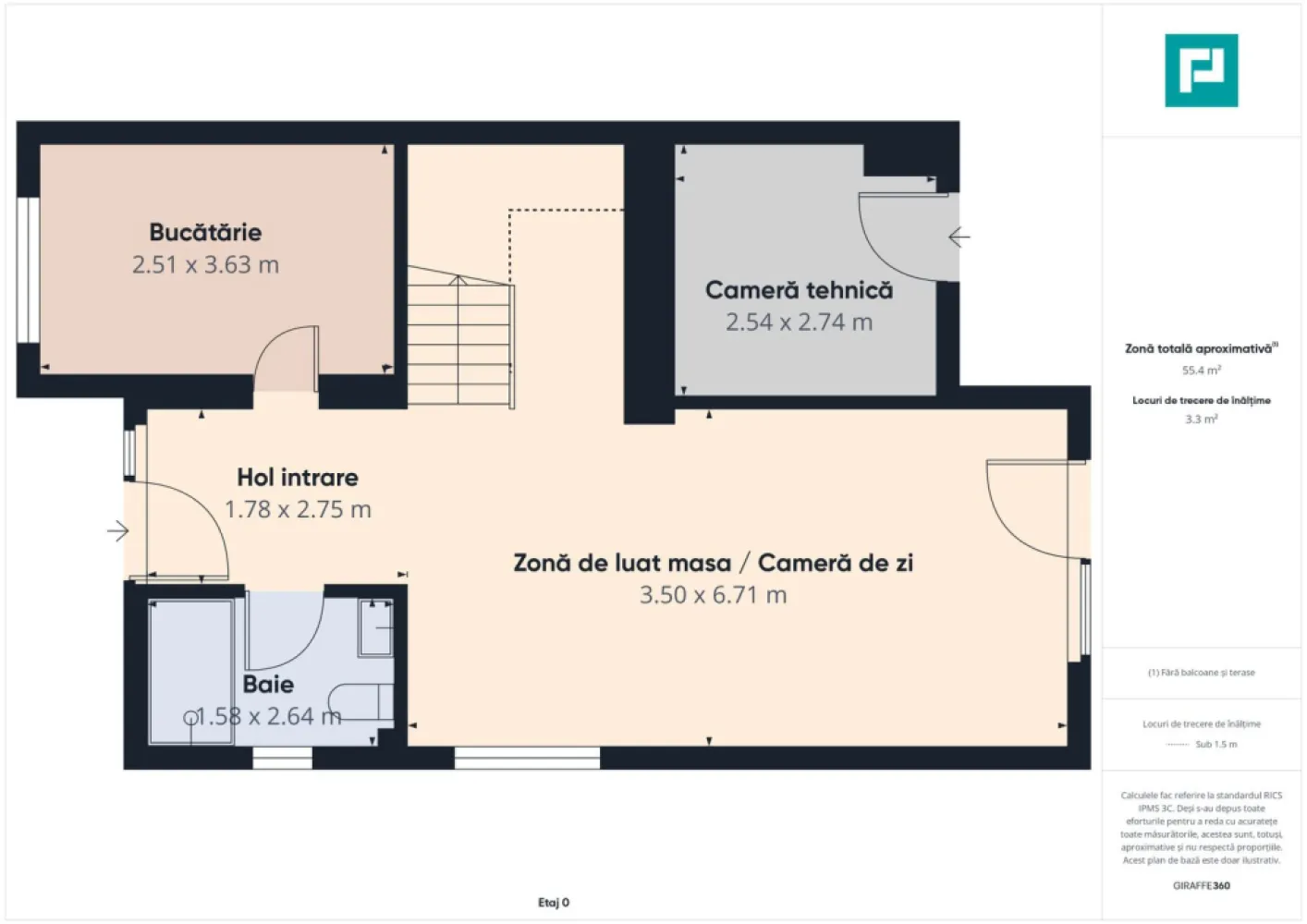 Duplex ultrafinisat cu 3 camere, 3 băi în Pișchia