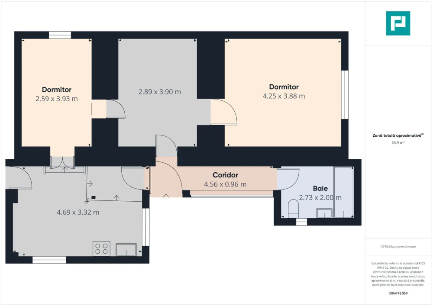 Casă individuală 90 mp, teren 719 mp în Murani