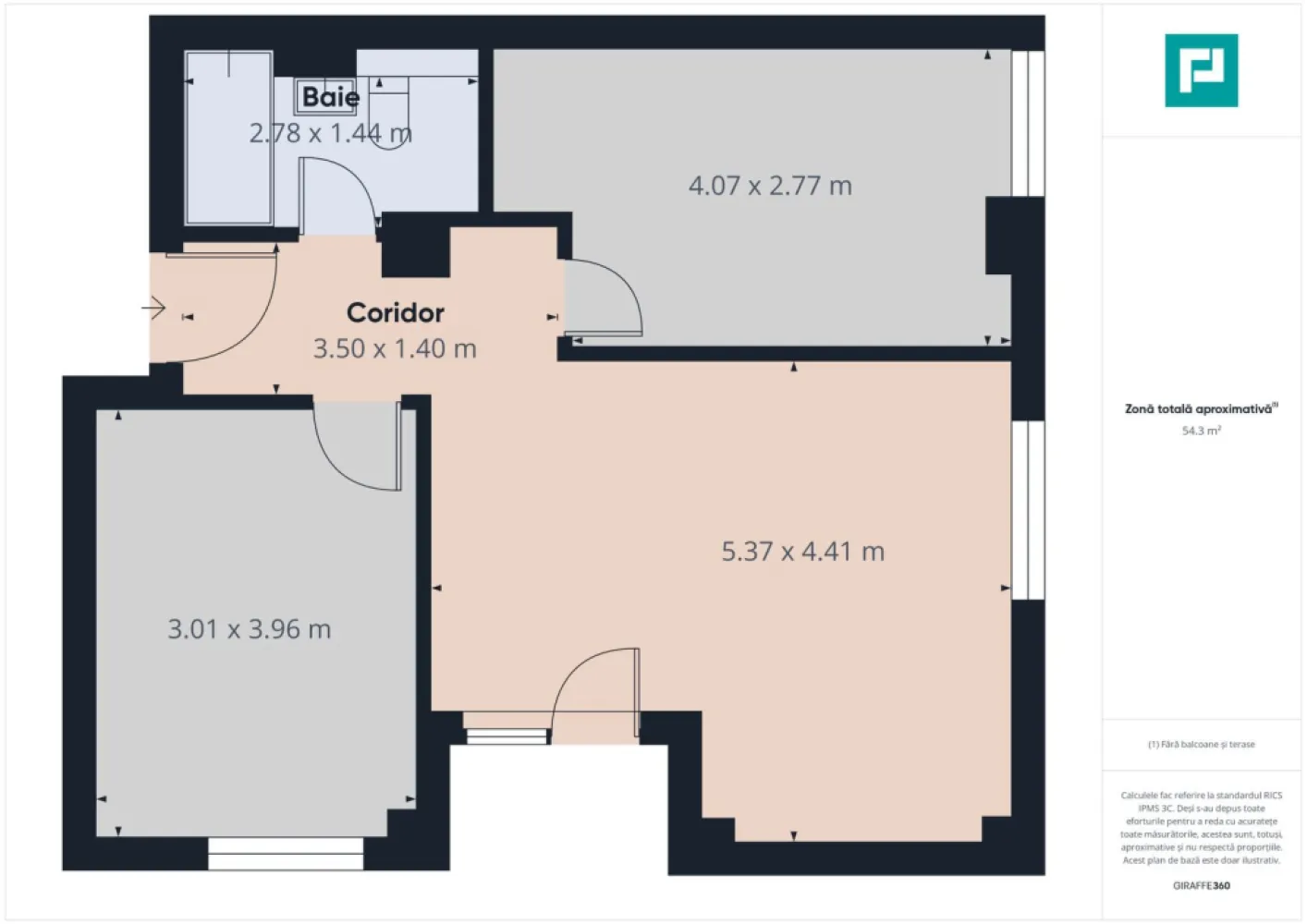 Apartament cu 3 camere în Calea Torontalului