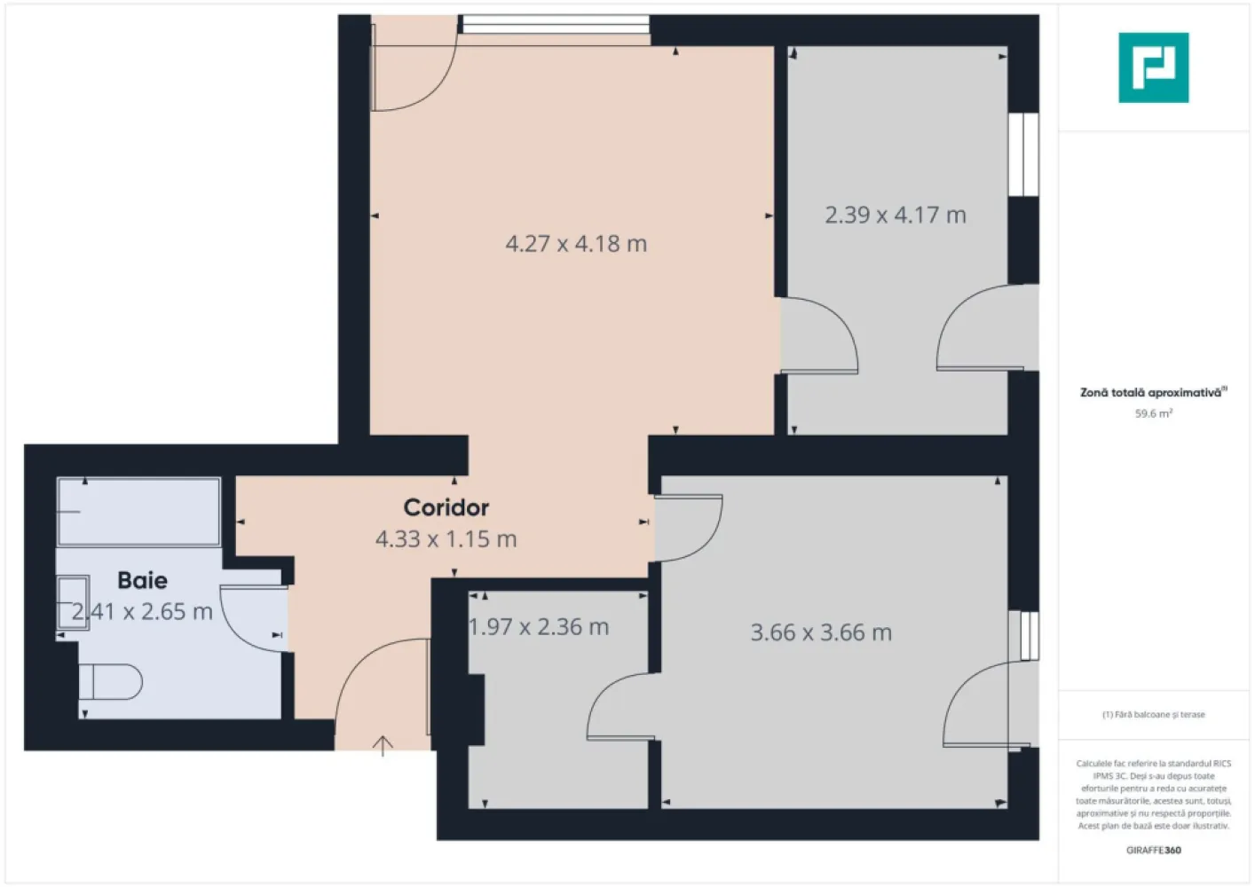 Apartament 2 camere cu gradină proprie, Freidorf
