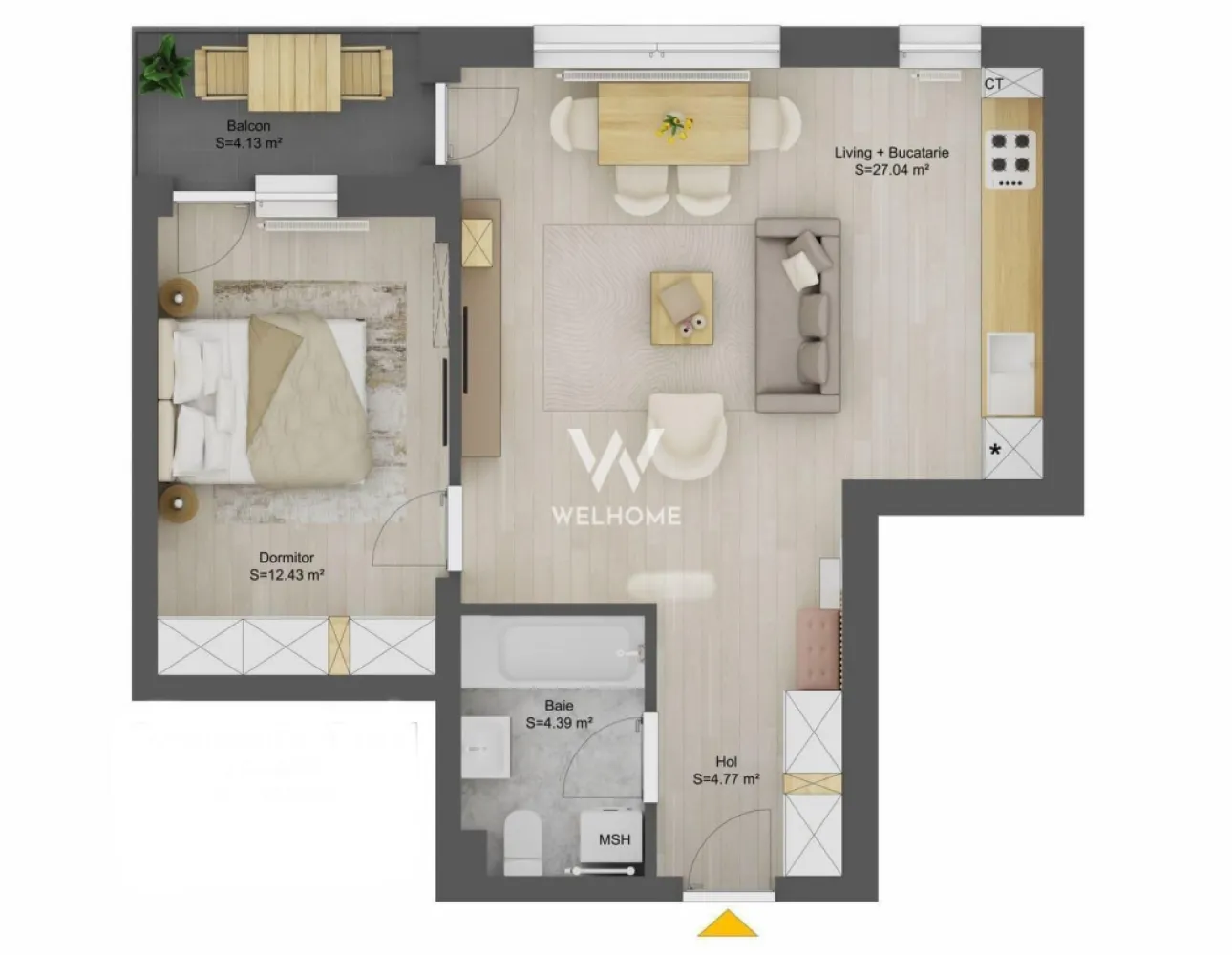 Apartament 2 camere LA CHEIE, Doamna Stanca, Sibiu - DIRECT DEZVOLTATOR, COMISION ZERO Vă prezentăm o oportunitate rară în zona Doamna Stanca – ultimul apartament cu 2 camere disponibil într-un imobil recent construit (2025), ideal atât pentru locuit, cât și pentru investiție. Suprafață utilă: 49mp+ balcon 4mp Compartimentare: Hol, baie, dormitor, living open space cu bucătărie si ieșire pe balcon. Predare interior LA CHEIE: finisaje premium, parchet , gresie, faianță, întrerupătoare, uși de interior, centrală proprie si calorifere. Predare exterior LA CHEIE: bloc izolat, parcări amenajate, acces privat,pavat si iluminat. Un mare avantaj este flexibilitatea în predare: ✔️ Se poate achiziționa la alb, pentru cei care doresc să își personalizeze complet locuința, ✔️ Sau la cheie, pentru cei care își doresc să se mute fără griji și fără bătăi de cap. Preț la cheie: 103,700 euro. Preț la alb: 97,500 euro. Telefon: 0743030351- Laura }}