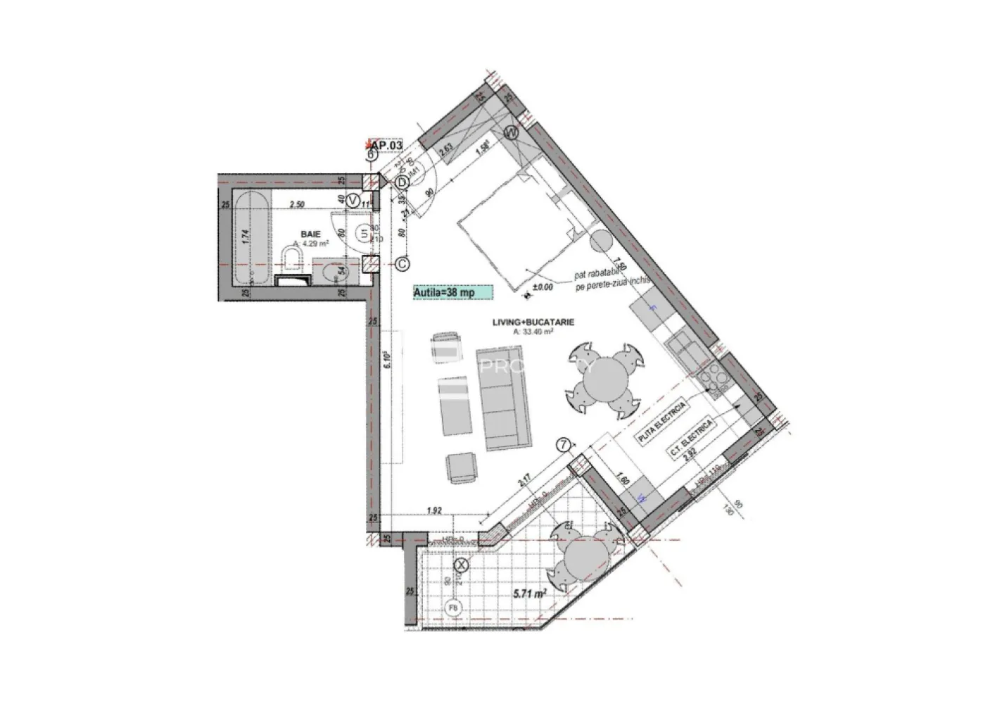 Garsonieră modernă 38 mp utili | Balcon 5,71 mp | DaVinci Homes |Comision 0% - Garsonieră modernă 38 mp utili | Balcon 5,71 mp | DaVinci Homes |Comision 0%

Va propunem spre vânzare o garsonieră modernă, cu o suprafață utilă de 38 mp și balcon de 5,71 mp, amplasată într-un ansamblu rezidențial premium. Compartimentarea este gândită pentru a valorifica fiecare metru pătrat, oferind un spațiu aerisit, funcțional și confortabil.

Zona de zi reunește livingul și bucătăria într-un spațiu deschis de 33,40 mp, ideal atât pentru relaxare, cât și pentru activitățile de zi cu zi. Configurația permite amenajarea unui living generos, a unei zone de luat masa și a unui dormitor, prin utilizarea unui pat rabatabil sau a unei compartimentări moderne.

Balconul de 5,71 mp prelungește spațiul interior și oferă loc suficient pentru amenajarea unei zone de relaxare.

Dotări și finisaje premium:
Încălzire în pardoseală
Centrală termică în condensare
Tâmplărie PVC cu profil de 5 camere și geam tripan
Jaluzele electrice exterioare
Izolație cu vată bazaltică
Balcon finisat cu granit și balustradă din sticlă securizată
Casa scării placată cu granit
Fațadă decorată cu larice siberian și piatră naturală
Clasă energetică A

Avantajele ansamblului DaVinci Homes:
45% din suprafață amenajată ca spații verzi
Sistem automatizat de irigații
Arbori ornamentali maturi
Priveliște panoramică spre munți
Balcoane orientate spre sud
Locuri de joacă pentru copii
Infrastructură completă: drumuri asfaltate, trotuare și parcări
Acces rapid către oraș, evitând aglomerația din orele de vârf

Fotografiile sunt utilizate cu titlu de prezentare și au caracter informativ.