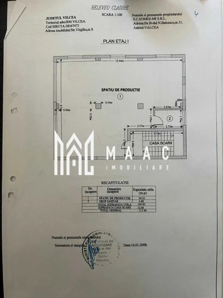 Spatii comerciale | Strada Ferdinand | Shopping City - Spații Comerciale Moderne – Zona Shopping City Râmnicu Vâlcea
Oferim spre închiriere spații comerciale versatile, situate într-o zonă cu potențial economic ridicat, pe Strada Virgiliu Nr. 9, Râmnicu Vâlcea (în imediata apropiere a noului mall Shopping City).
Spațiile se adaptează perfect nevoilor afacerii tale: se pot închiria integral sau separat, fiind pretabile pentru orice tip de activitate 

Suprafețe disponibile:
• Spațiu Parter: 53 mp
• Spațiu Parter: 116.86 mp
• Spațiu Etaj 1: 117.49 mp
• Garaj: 30 mp

Prețuri avantajoase:
• Parter: 7 EUR / mp
• Etaj 1: 5 EUR / mp

Facilități și dotări incluse:
• Locuri de parcare proprii
• Curent trifazic (ideal pentru echipamente industriale sau comerciale)
• Încălzire centrală proprie
• Sistem de supraveghere video activ
 Vizionare și Contact:

Spațiile sunt libere și se pot viziona oricând, cu o programare prealabilă, specificand ID3191443