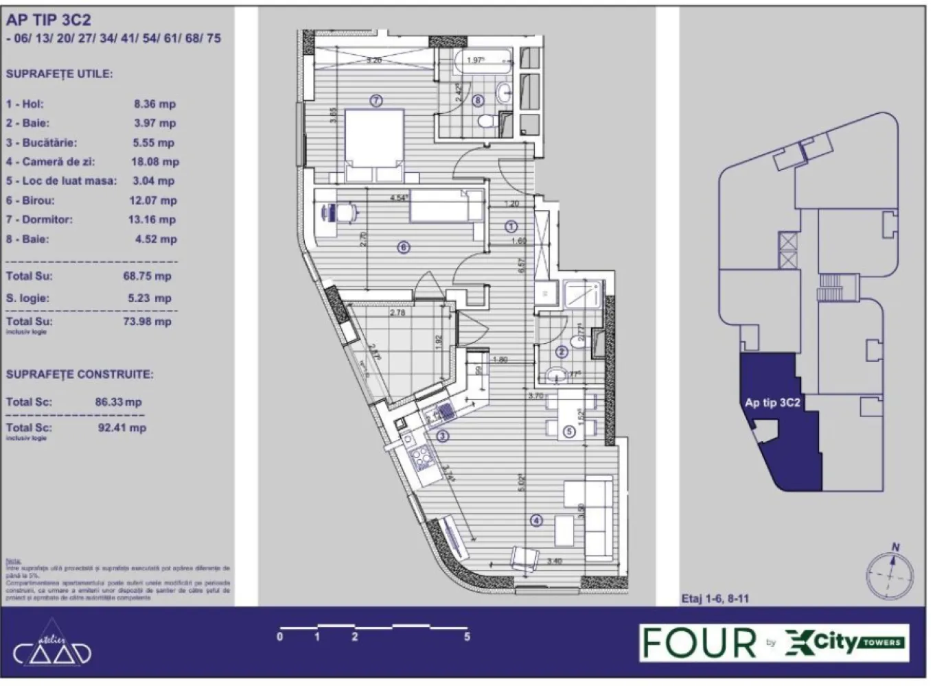 Apartament cu 3 camere și parcare subterană | XCity Timișoara