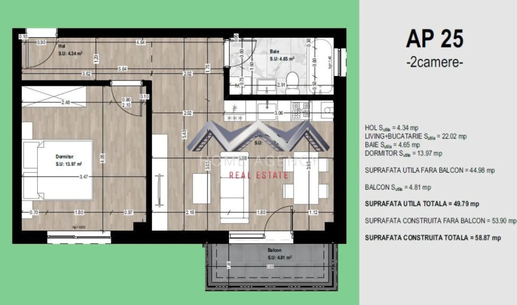 Apartament nou, mobilat, utilat, parcare si TVA incluse, comision 0