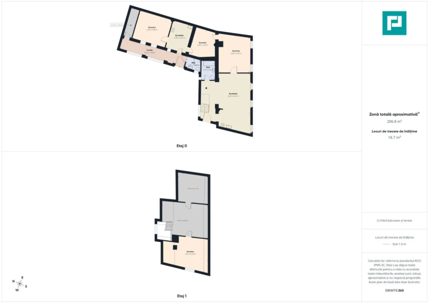 Două case, curte mare, lângă Castelul Corvinilor