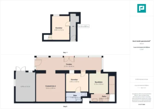 Apartament 3 camere la curte - Odobescu