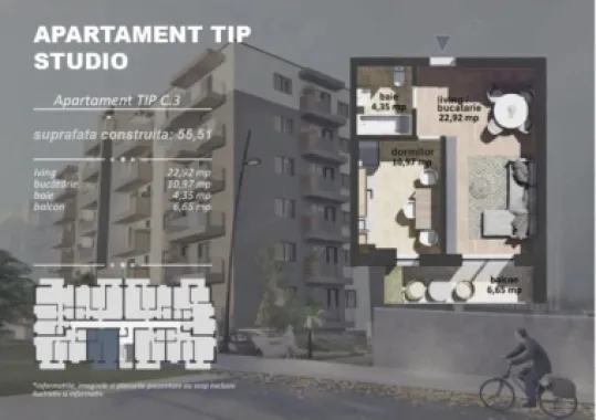 Studio de Vanzare - 47 mp - Berceni (Grand Arena)