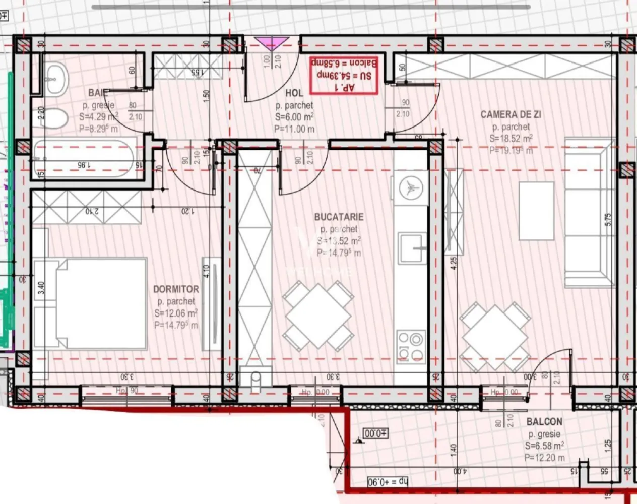 Apartament DECOMANDAT 2 camere - Str. Unirii, Selimbar