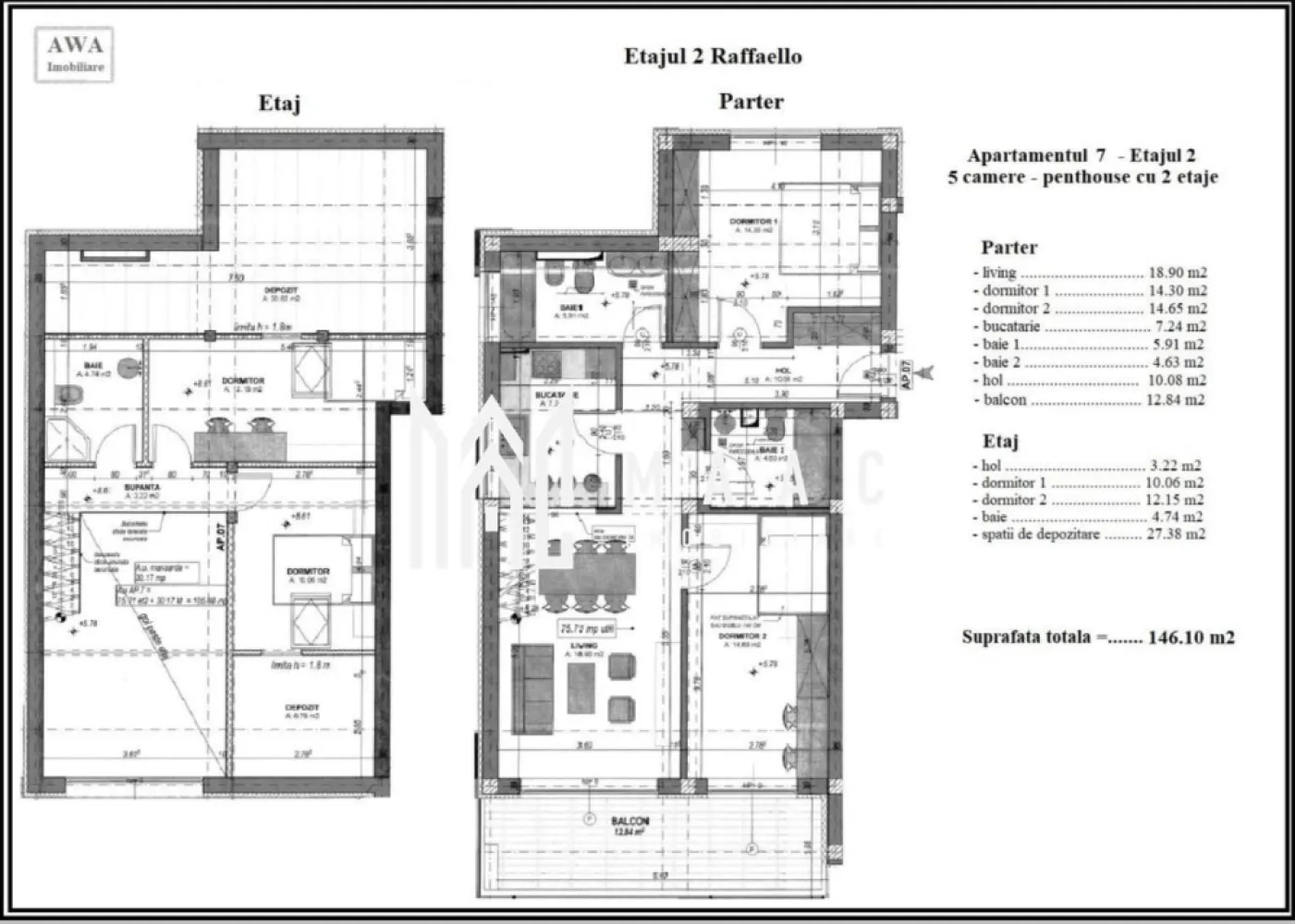 Apartament 5 Camere I 3 Bai I Parcare I Superpret!!