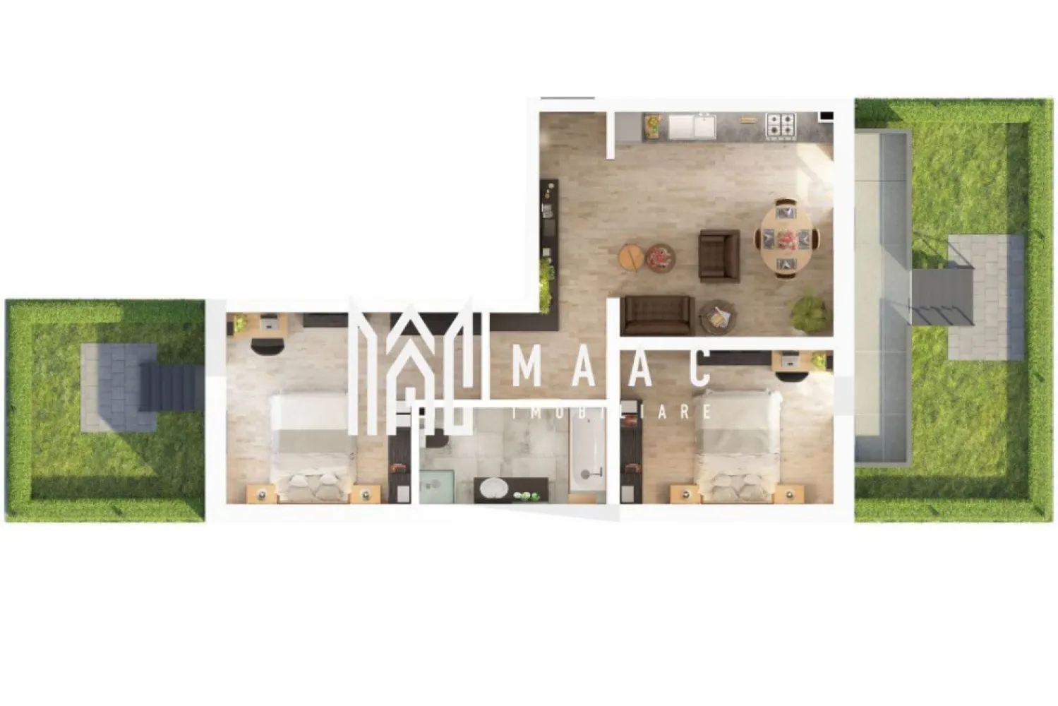 Apartament 3 camere cu gradina parter inalt I 61.2 MPU I Doamna Stanca - MAAC Imobiliare va propune spre vanzare un apartament cu 3 camere, luminos și armonios compartimentat, situat într-un cartier nou, aerisit, cu spații verzi, distanță mare între imobile și locuri de parcare amenajate, pe strada Doamna Stanca din Șelimbăr, la limita cu municipiul Sibiu. Locuința se află la parterul unui imobil cu 3 nivele, beneficiind de expunere însorită și de un avantaj rar: grădină proprie de 46 mp, un spațiu perfect pentru relaxare, joacă sau momente petrecute în aer liber. Apartamentul are o suprafață utilă de 61,2 mp, la care se adaugă un balcon de 7,8 mp cu acces către grădină. Compartimentare: hol de acces; living cu bucătărie tip open-space; două dormitoare; baie; balcon deschis de 7,8 mp, cu acces din living și dintr-un dormitor; acces direct la grădina proprie de 46 mp. Ansamblul este realizat cu materiale de înaltă calitate și este predat la exterior complet finisat: străzi asfaltate și iluminate, locuri de parcare amenajate, loc de joacă pentru copii, imobile izolate termic, balcoane placate cu gresie, casa scării la cheie cu balustradă din inox și interfon. Predare interior – LA CHEIE: tâmplărie PVC cu 7 camere și 3 foi de sticlă; ușă metalică la intrare; pereți zugrăviți cu lavabil alb (două straturi); prize și întrerupătoare funcționale; centrală termică în condensare; încălzire în pardoseală; uși interioare; gresie, faianță și parchet; obiecte sanitare în baie; 1 loc de parcare inclus. Zona oferă acces rapid către orașul Sibiu, prin drumul secundar ce va face legătura cu Aleea Șeviș, facilitând accesul către instituții de învățământ, stații de transport în comun, Supeco, Piața Rahovei și Bulevardul Mihai Viteazu. Preț: 130.000 EURO – FINISAT LA ALB INTERIOR Modalități de plată: credit imobiliar sau resurse proprii; avans standard: 15%. Apartamentul este ideal atât pentru locuință personală, cât și pentru investiție. 📞 Pentru mai multe detalii, vă rugăm să menționați telefonic ID-ul anunțului: CP2932137. }}