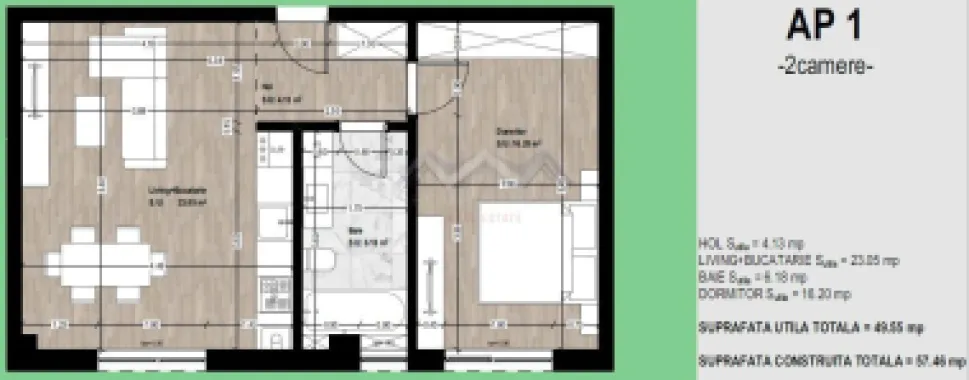Apartament 2 camere 50 mp | Otopeni central | comision 0