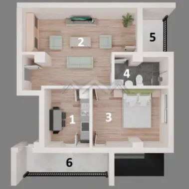 Apartament 2 camere | bucătărie închisă | Otopeni central