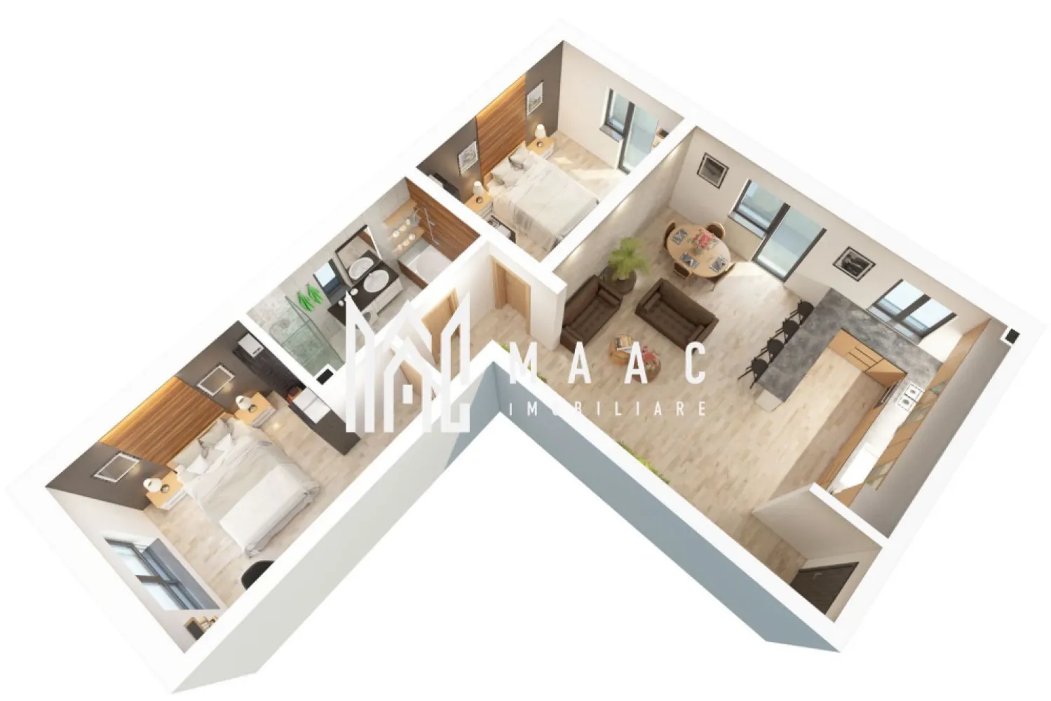 Apartament 3 camere | 69 MPU | Terasa + Gradina | D. Stanca - MAAC Imobiliare vă propune spre vânzare un apartament nou cu 3 camere și loc de parcare, situat în zona Doamna Stanca, Sibiu, într-un ansamblu rezidențial modern, cu acces rapid către Shopping City, magazine, transport public și principalele artere ale orașului. Caracteristici: Apartament cu 3 camere. Suprafata utila 69.35 mp Balcon: 8,5 Gradina: 14 mp. Compartimentare practică și eficientă. O baie și un WC de serviciu. Spațiu dedicat pentru depozitare. Balcon. Un loc de parcare inclus în preț. Compartimentare: Hol de acces. Living destinat zonei de zi. Bucătărie cu loc de masă. Două dormitoare. Baie. WC de serviciu. Spațiu de depozitare. Dotări și caracteristici constructive: Tâmplărie PVC cu trei foi de sticlă, asigurând izolație termică și fonică superioară. Centrală termică Bosch în condensare, cu garanție de 5 ani. Încălzire în pardoseală. Pereți finisați, tencuiți, gletuiți și vopsiți cu lavabil alb. Ușă metalică la intrare. Interfon. Casa scării complet finisată, cu balustradă din inox. Balcon placat cu gresie, balustradă din sticlă și corp de iluminat. Preț și condiții de achiziție: La prețul afișat se adaugă TVA 21%. Prețul apartamentului este pentru predare la stadiul de alb. Apartamentul se poate preda și la stadiul de cheie, contra cost, la prețul de 150 euro/mp. Pozele din prezentare sunt cu titlu informativ. Avantaje locație Zonă în plină dezvoltare, foarte bine conectată la punctele de interes ale orașului. Acces rapid către centre comerciale, mijloace de transport în comun și zone de servicii. Ideal atât pentru locuință proprie, cât și pentru investiție. Pentru mai multe detalii precizati telefonic ca ati vazut anuntul cu ID: CP2932752 }}