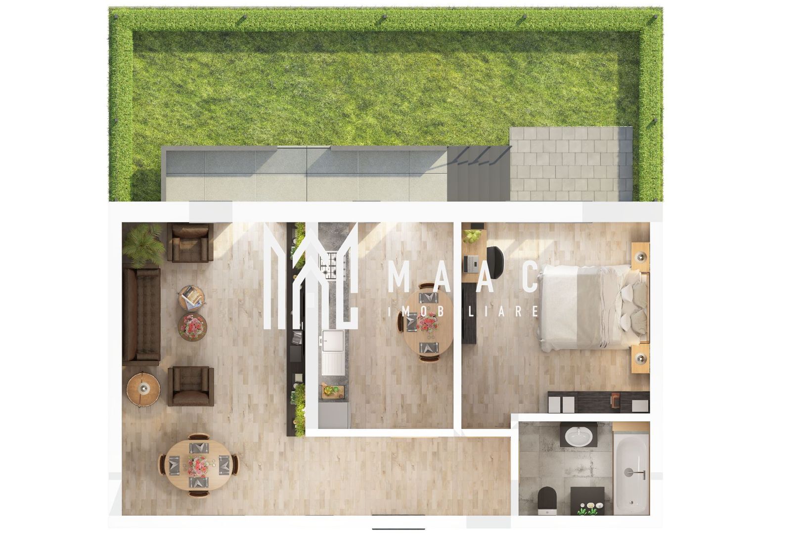 Apartament 3 camere I Parter I Gradina 46 mp I Doamna Stanca