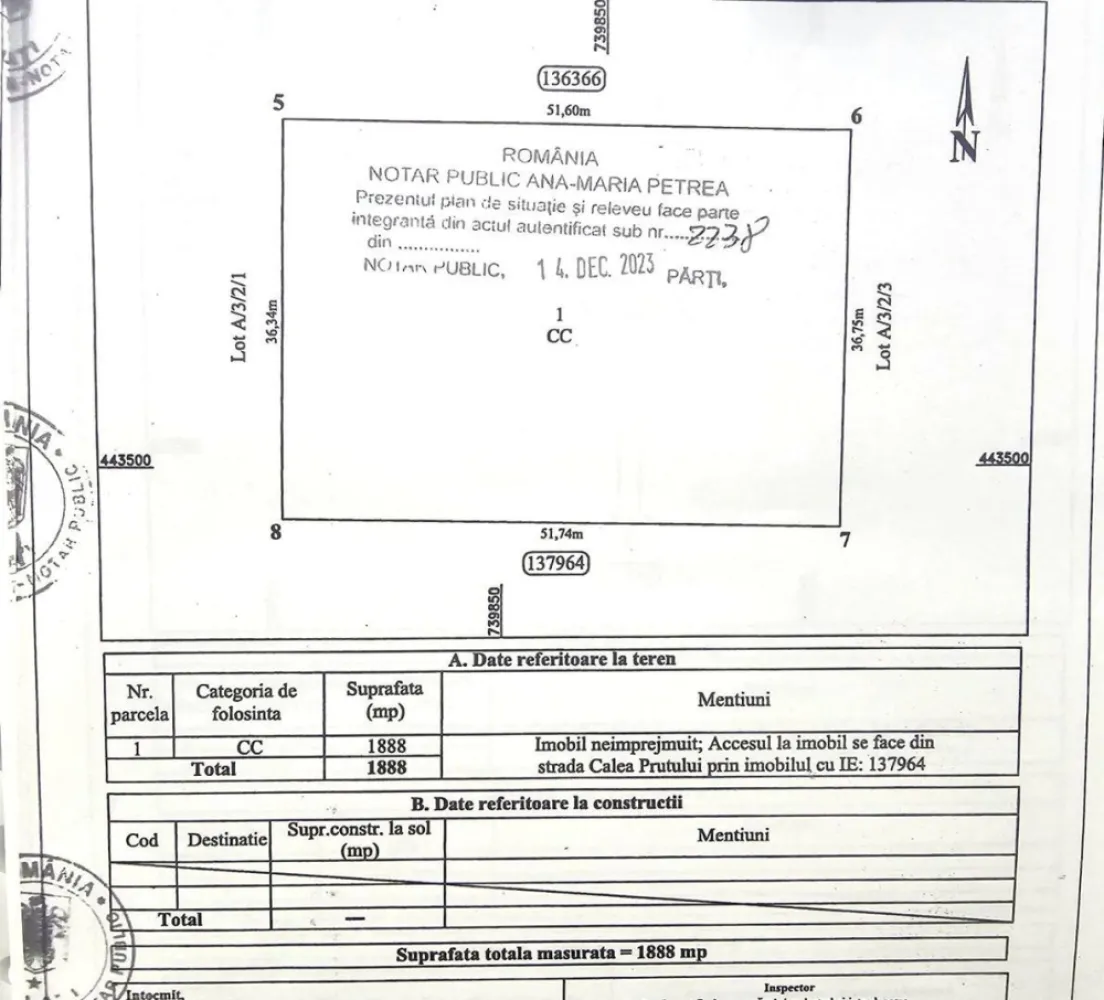 De inchiriat – Teren intravilan 2.077 mp – zona industriala - De inchiriat – Teren intravilan 2.077 mp, stradal – zona industriala, Galati, strada Macului Adresa: Strada Macului, Galati Suprafata totala: 2.077 mp • Teren intravilan: 1.888 mp • Alee de acces: 189 mp Deschidere stradala: 51 ml Zona industriala – ideala pentru activitati logistice, hale, depozitare MAG Invest va propune spre inchiriere un teren intravilan amplasat excelent, cu acces direct din strada Macului, intr-o zona industriala activa, potrivit pentru diverse activitati comerciale sau logistice. Detalii cheie: • Teren plan, accesibil, cu deschidere generoasa la strada – 51 ml • Acces facil pentru vehicule de mare tonaj • Potrivit pentru: spatii industriale, parcare utilaje, platforme betonate, organizare de santier etc. • Zona cu potential de dezvoltare si infrastructura buna Pret chirie: 1000 € / luna Exclusiv prin agentia MAG Invest Contact: Marian Ene – 0740 949 871 Contacteaza-ne pentru detalii suplimentare si stabilirea unei vizionari! Aceasta oferta este o oportunitate rara in zona industriala a Galatiului. }}
