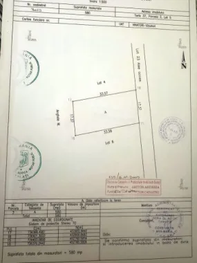 Loturi teren 590 mp - Vanatori, jud Galati, 43 mp negociabil