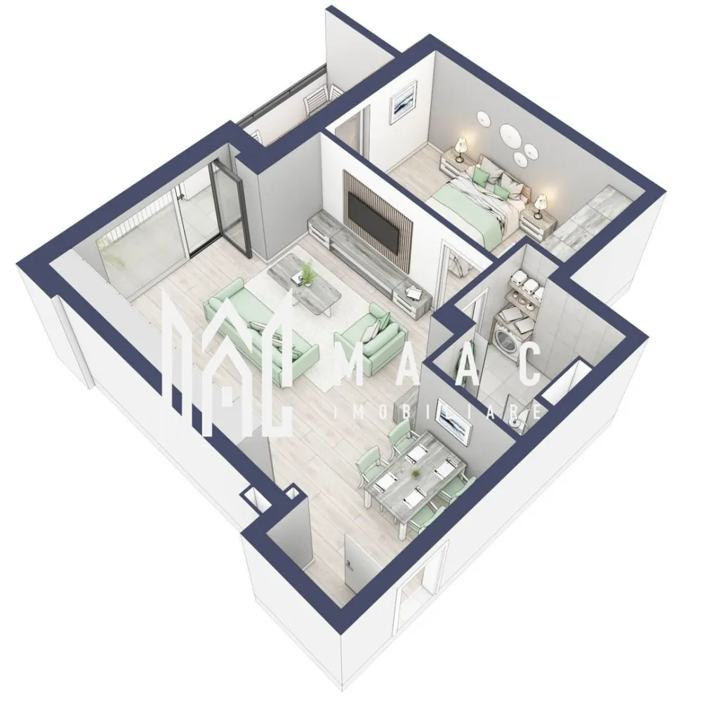 Apartament 2 camere | Etaj 1 | Balcon 9.5 mp | Turnisor - MAAC Imobiliare are plăcerea de a vă prezenta o oportunitate excepțională de a achiziționa un apartament modern, situat la etajul 1, cu o suprafață totală de 62.1 m², amplasat în noul ansamblu rezidențial GreenHill, zona Turnișor. Acest ansamblu rezidențial, cu finalizare în 2024, oferă locuințe de înaltă calitate și facilități premium, proiectate pentru a satisface cele mai exigente cerințe. Detalii Apartament: Suprafața Totală: 62.1 m² Compartimentare: Bucatarie + Living - 27,0 m² Dormitor - 13,8 m² Baie - 5,4 m² Hol - 6,4 m² Suprafata balcon - 9,5 m² Caracteristici și Dotări: Preț cu TVA 9% și finisaje incluse: €105.185 Apartamentul se vinde în stadiul de "la cheie", echipat cu finisaje de înaltă calitate: Pereți finisați cu vopsea albă Faianță și gresie Parchet Uși interioare Vas WC, lavoar cu chiuvetă și baterie Bugetul de finisaje incluse este de €6.000 + TVA. Preț cu TVA 19% inclus: € 107.695 Apartamentul se vinde în stadiul de "la alb". Facilități Premium: Boxă la subsol: Spațiu suplimentar de depozitare pentru confortul dvs. Rulouri electrice la dormitoare: Confort sporit și intimitate. Încălzire în pardoseală: Eficiență termică și confort maxim. Lift: Acces facil și rapid la etaje. Terasa: Spațiu exterior generos pentru relaxare. Baie cu cadă: Design modern și funcționalitate. Descriere Ansamblu Rezidențial: GreenHill este un ansamblu rezidențial de lux, situat într-o zonă liniștită și accesibilă din Turnișor. Proiectul a fost conceput pentru a oferi locatarilor un stil de viață modern și confortabil, punând accent pe calitate, design și funcționalitate. Cu o gamă variată de facilități și dotări premium, GreenHill reprezintă alegerea ideală pentru cei care doresc să se bucure de un cămin primitor și elegant. Apartamentele vor fi intabulate in Decembrie 2024 si se vor preda in primavara anului 2025. Pentru Mai Multe Informații și Vizionări Nu ratați ocazia de a deveni proprietarul acestui apartament deosebit! Pentru mai multe detalii și programări pentru vizionări, vă rugăm să contactați agenții noștri de la MAAC Imobiliare. Suntem aici pentru a vă oferi toate informațiile de care aveți nevoie și pentru a vă ghida în procesul de achiziție. Pentru mai multe detalii, precizati telefonic ca ati vizionat anuntul cu ID: CP2063215. MAAC Imobiliare - Partenerul Dumneavoastră de Încredere în Imobiliare. }}