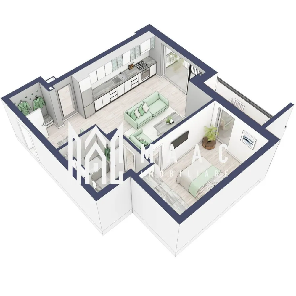 Apartament 2 camere | Etaj 1 | Balcon 9.5 mp | Turnisor - MAAC Imobiliare are plăcerea de a vă prezenta o oportunitate excepțională de a achiziționa un apartament modern, situat la etajul 1, cu o suprafață totală de 62.1 m², amplasat în noul ansamblu rezidențial GreenHill, zona Turnișor. Acest ansamblu rezidențial, cu finalizare în 2024, oferă locuințe de înaltă calitate și facilități premium, proiectate pentru a satisface cele mai exigente cerințe. Detalii Apartament: Suprafața Totală: 62.1 m² Compartimentare: Bucatarie + Living - 27,0 m² Dormitor - 13,8 m² Baie - 5,4 m² Hol - 6,4 m² Suprafata balcon - 9,5 m² Caracteristici și Dotări: Preț cu TVA 9% și finisaje incluse: €105.185 Apartamentul se vinde în stadiul de "la cheie", echipat cu finisaje de înaltă calitate: Pereți finisați cu vopsea albă Faianță și gresie Parchet Uși interioare Vas WC, lavoar cu chiuvetă și baterie Bugetul de finisaje incluse este de €6.000 + TVA. Preț cu TVA 19% inclus: € 107.695 Apartamentul se vinde în stadiul de "la alb". Facilități Premium: Boxă la subsol: Spațiu suplimentar de depozitare pentru confortul dvs. Rulouri electrice la dormitoare: Confort sporit și intimitate. Încălzire în pardoseală: Eficiență termică și confort maxim. Lift: Acces facil și rapid la etaje. Terasa: Spațiu exterior generos pentru relaxare. Baie cu cadă: Design modern și funcționalitate. Descriere Ansamblu Rezidențial: GreenHill este un ansamblu rezidențial de lux, situat într-o zonă liniștită și accesibilă din Turnișor. Proiectul a fost conceput pentru a oferi locatarilor un stil de viață modern și confortabil, punând accent pe calitate, design și funcționalitate. Cu o gamă variată de facilități și dotări premium, GreenHill reprezintă alegerea ideală pentru cei care doresc să se bucure de un cămin primitor și elegant. Apartamentele vor fi intabulate in Decembrie 2024 si se vor preda in primavara anului 2025. Pentru Mai Multe Informații și Vizionări Nu ratați ocazia de a deveni proprietarul acestui apartament deosebit! Pentru mai multe detalii și programări pentru vizionări, vă rugăm să contactați agenții noștri de la MAAC Imobiliare. Suntem aici pentru a vă oferi toate informațiile de care aveți nevoie și pentru a vă ghida în procesul de achiziție. Pentru mai multe detalii, precizati telefonic ca ati vizionat anuntul cu ID: CP2063215. MAAC Imobiliare - Partenerul Dumneavoastră de Încredere în Imobiliare. }}