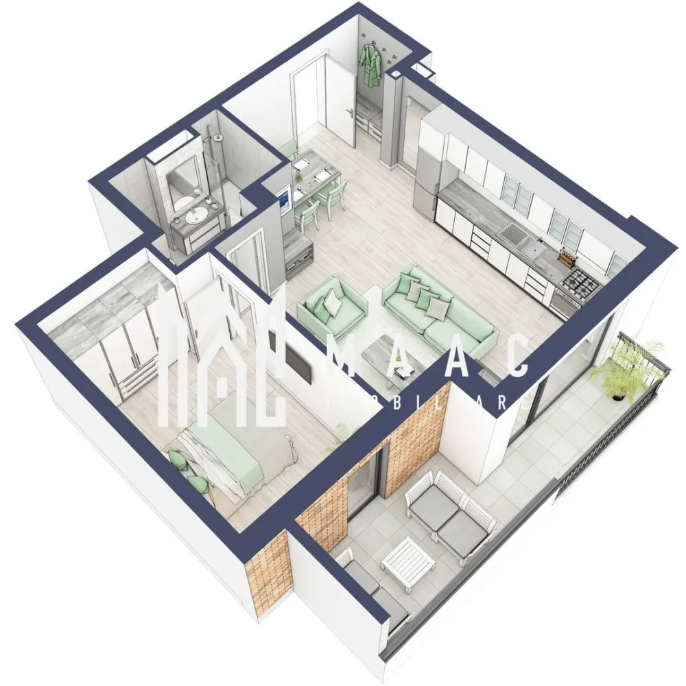 Apartament 2 camere | Etaj 1 | Balcon 9.5 mp | Turnisor - MAAC Imobiliare are plăcerea de a vă prezenta o oportunitate excepțională de a achiziționa un apartament modern, situat la etajul 1, cu o suprafață totală de 62.1 m², amplasat în noul ansamblu rezidențial GreenHill, zona Turnișor. Acest ansamblu rezidențial, cu finalizare în 2024, oferă locuințe de înaltă calitate și facilități premium, proiectate pentru a satisface cele mai exigente cerințe. Detalii Apartament: Suprafața Totală: 62.1 m² Compartimentare: Bucatarie + Living - 27,0 m² Dormitor - 13,8 m² Baie - 5,4 m² Hol - 6,4 m² Suprafata balcon - 9,5 m² Caracteristici și Dotări: Preț cu TVA 9% și finisaje incluse: €105.185 Apartamentul se vinde în stadiul de "la cheie", echipat cu finisaje de înaltă calitate: Pereți finisați cu vopsea albă Faianță și gresie Parchet Uși interioare Vas WC, lavoar cu chiuvetă și baterie Bugetul de finisaje incluse este de €6.000 + TVA. Preț cu TVA 19% inclus: € 107.695 Apartamentul se vinde în stadiul de "la alb". Facilități Premium: Boxă la subsol: Spațiu suplimentar de depozitare pentru confortul dvs. Rulouri electrice la dormitoare: Confort sporit și intimitate. Încălzire în pardoseală: Eficiență termică și confort maxim. Lift: Acces facil și rapid la etaje. Terasa: Spațiu exterior generos pentru relaxare. Baie cu cadă: Design modern și funcționalitate. Descriere Ansamblu Rezidențial: GreenHill este un ansamblu rezidențial de lux, situat într-o zonă liniștită și accesibilă din Turnișor. Proiectul a fost conceput pentru a oferi locatarilor un stil de viață modern și confortabil, punând accent pe calitate, design și funcționalitate. Cu o gamă variată de facilități și dotări premium, GreenHill reprezintă alegerea ideală pentru cei care doresc să se bucure de un cămin primitor și elegant. Apartamentele vor fi intabulate in Decembrie 2024 si se vor preda in primavara anului 2025. Pentru Mai Multe Informații și Vizionări Nu ratați ocazia de a deveni proprietarul acestui apartament deosebit! Pentru mai multe detalii și programări pentru vizionări, vă rugăm să contactați agenții noștri de la MAAC Imobiliare. Suntem aici pentru a vă oferi toate informațiile de care aveți nevoie și pentru a vă ghida în procesul de achiziție. Pentru mai multe detalii, precizati telefonic ca ati vizionat anuntul cu ID: CP2063215. MAAC Imobiliare - Partenerul Dumneavoastră de Încredere în Imobiliare. }}