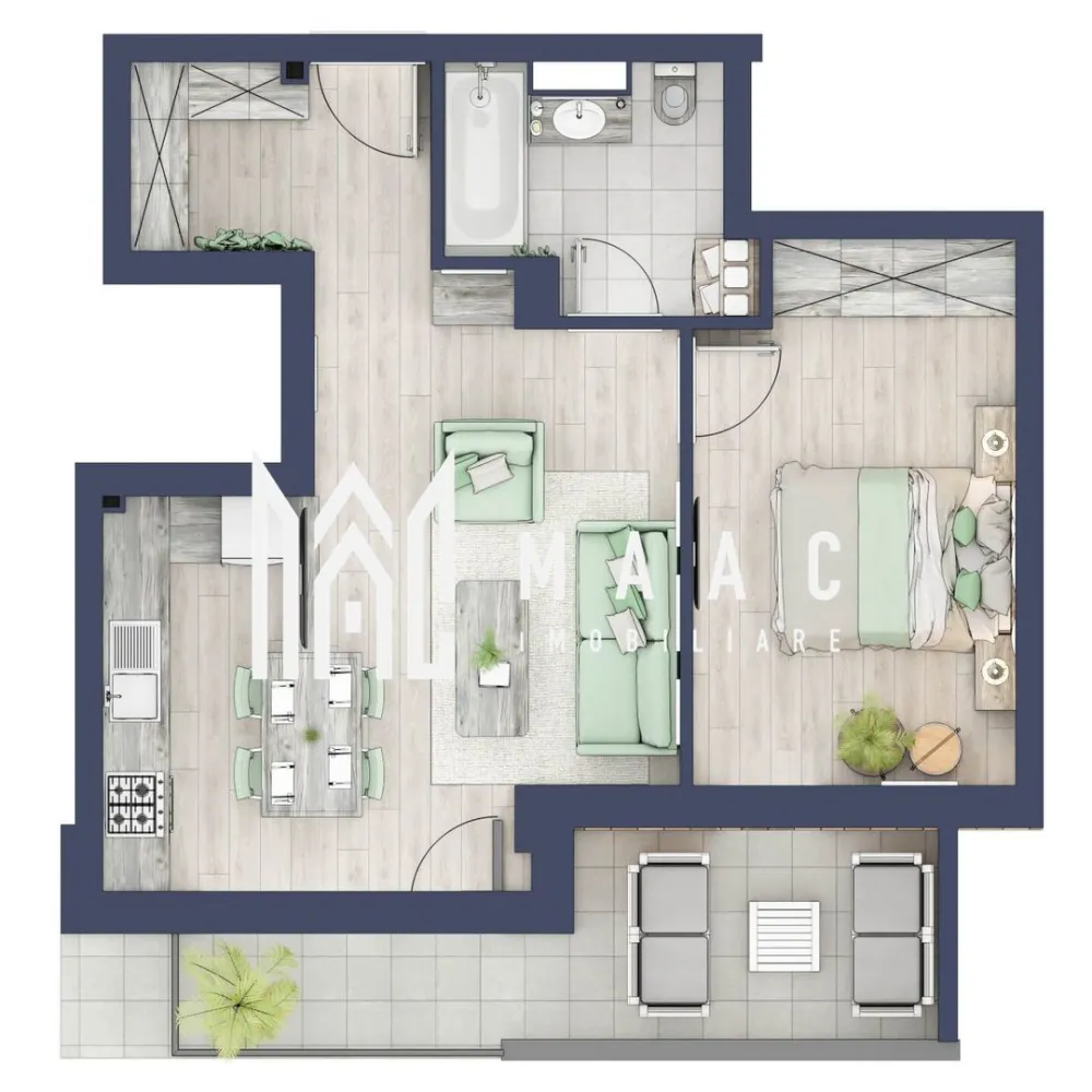 Apartament 2 camere | Terasa 9.5 mp | Turnisor - MAAC Imobiliare are plăcerea de a vă prezenta o oportunitate excepțională de a achiziționa un apartament modern, situat la parter, cu o suprafață totală de 56.6 m², amplasat în noul ansamblu rezidențial GreenHill, zona Turnișor. Acest ansamblu rezidențial, cu finalizare în 2024, oferă locuințe de înaltă calitate și facilități premium, proiectate pentru a satisface cele mai exigente cerințe. Detalii Apartament: Suprafața Totală: 56.6 m² Compartimentare: Bucatarie + Living - 23,2 m² Dormitor - 13,8 m² Baie - 5,4 m² Hol - 4,7 m² Suprafata balcon - 9,5 m² Caracteristici și Dotări: Preț cu TVA 9% și finisaje incluse: €97.991 Apartamentul se vinde în stadiul de "la cheie", echipat cu finisaje de înaltă calitate: Pereți finisați cu vopsea albă Faianță și gresie Parchet Uși interioare Vas WC, lavoar cu chiuvetă și baterie Bugetul de finisaje incluse este de €6.000 + TVA. Preț cu TVA 19% inclus: €99.841 Apartamentul se vinde în stadiul de "la alb". Facilități Premium: Boxă la subsol: Spațiu suplimentar de depozitare pentru confortul dvs. Rulouri electrice la dormitoare: Confort sporit și intimitate. Încălzire în pardoseală: Eficiență termică și confort maxim. Lift: Acces facil și rapid la etaje. Terasa: Spațiu exterior generos pentru relaxare. Baie cu cadă: Design modern și funcționalitate. Descriere Ansamblu Rezidențial GreenHill este un ansamblu rezidențial de lux, situat într-o zonă liniștită și accesibilă din Turnișor. Proiectul a fost conceput pentru a oferi locatarilor un stil de viață modern și confortabil, punând accent pe calitate, design și funcționalitate. Cu o gamă variată de facilități și dotări premium, GreenHill reprezintă alegerea ideală pentru cei care doresc să se bucure de un cămin primitor și elegant. Apartamentele vor fi intabulate in Decembrie 2024 si se vor preda in primavara anului 2025. Pentru Mai Multe Informații și Vizionări Nu ratați ocazia de a deveni proprietarul acestui apartament deosebit! Pentru mai multe detalii și programări pentru vizionări, vă rugăm să contactați agenții noștri de la MAAC Imobiliare. Suntem aici pentru a vă oferi toate informațiile de care aveți nevoie și pentru a vă ghida în procesul de achiziție. Pentru mai multe detalii, precizati telefonic ca ati vizionat anuntul cu ID: CP2062974. MAAC Imobiliare - Partenerul Dumneavoastră de Încredere în Imobiliare. }}