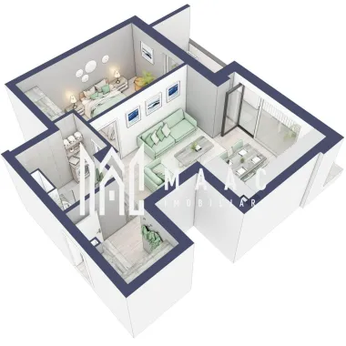 Apartament 2 camere | Terasa 9.5 mp | Turnisor