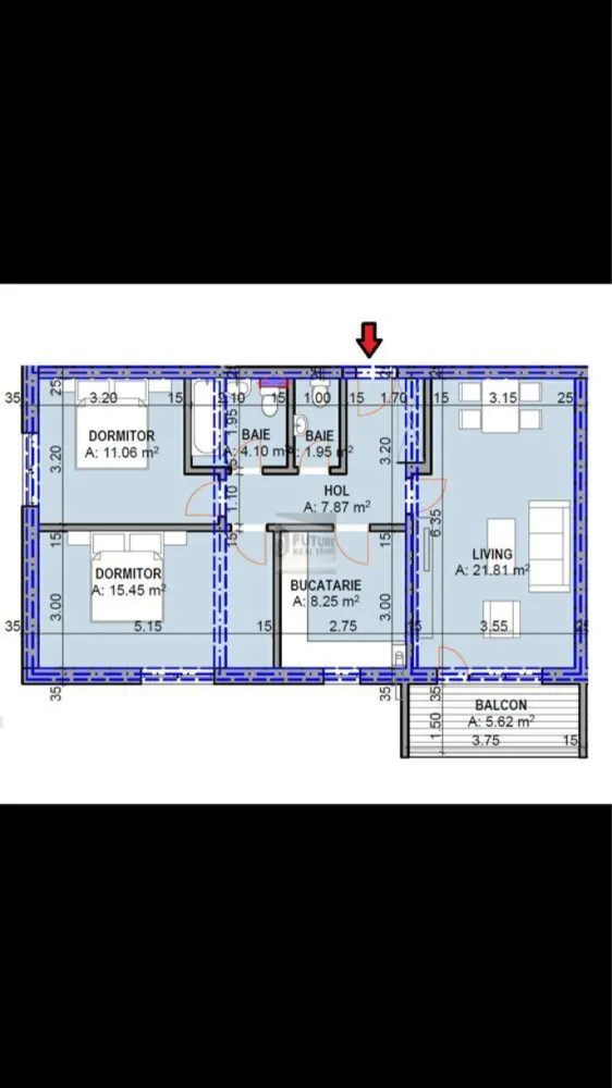 3 Camere 1 Decembrie 1918 Birou inclus. Zero stres parcare